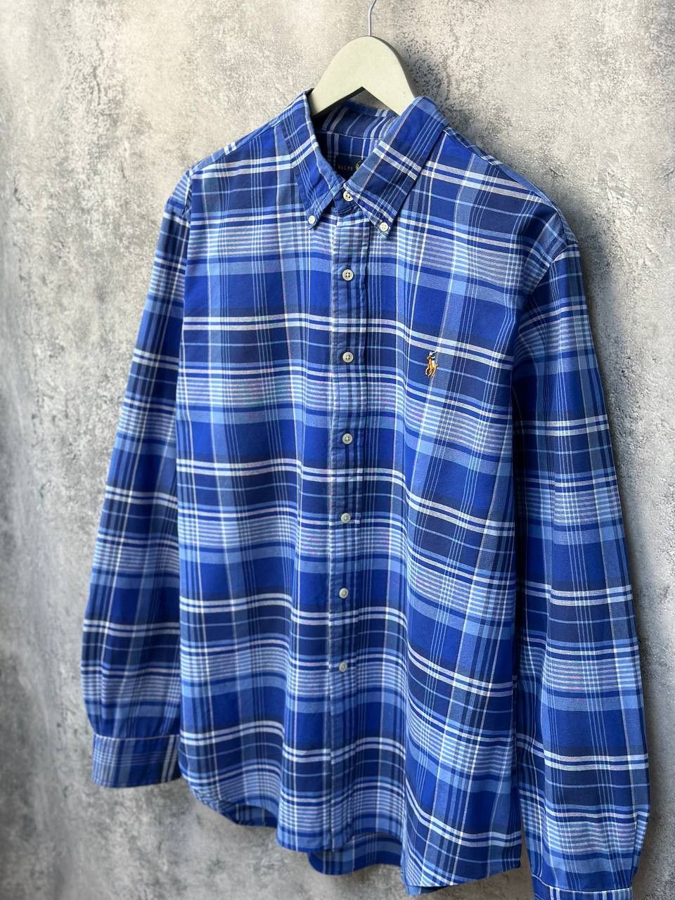 Ralph Lauren Ralph Lauren Plaid Shirt Luxury Blue Button Up Real Logo Size US XL / EU 56 / 4 - 1 Thumbnail