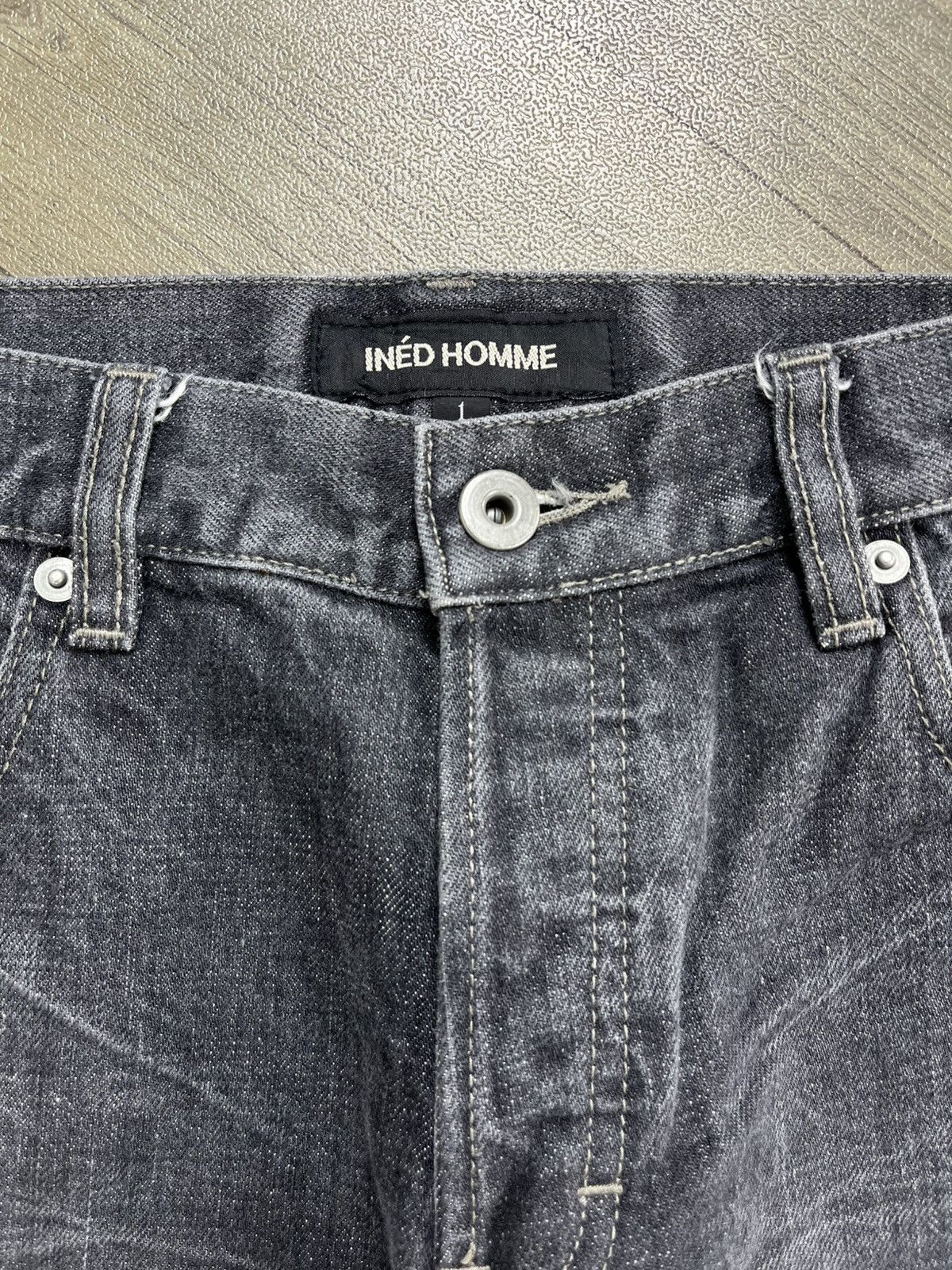 Yohji Yamamoto Japanese Design Ined Homme Yohji Yamamoto Faded Black Jeans Size US 29 - 3 Thumbnail