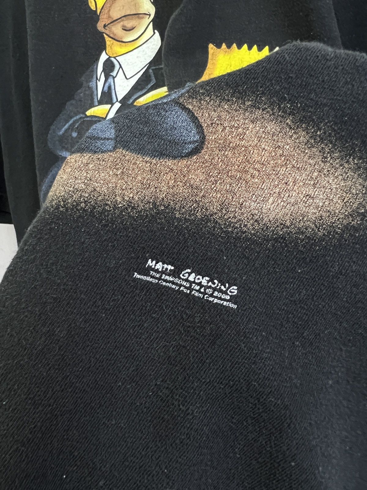 The Simpsons Simpsons Men in Black Graphic Tee Vintage Parody Style Size US L / EU 52-54 / 3 - 4 Thumbnail
