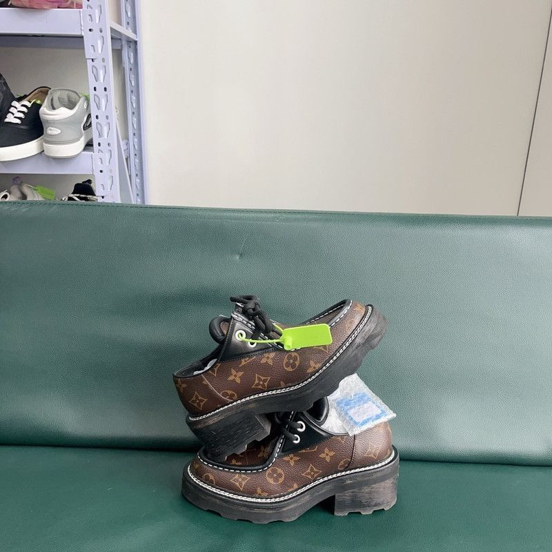 Louis Vuitton Louis Vuitton Beaubourg Monogram Brown Platform Shoes -2508 Size US 6 / IT 36 - 6 Thumbnail