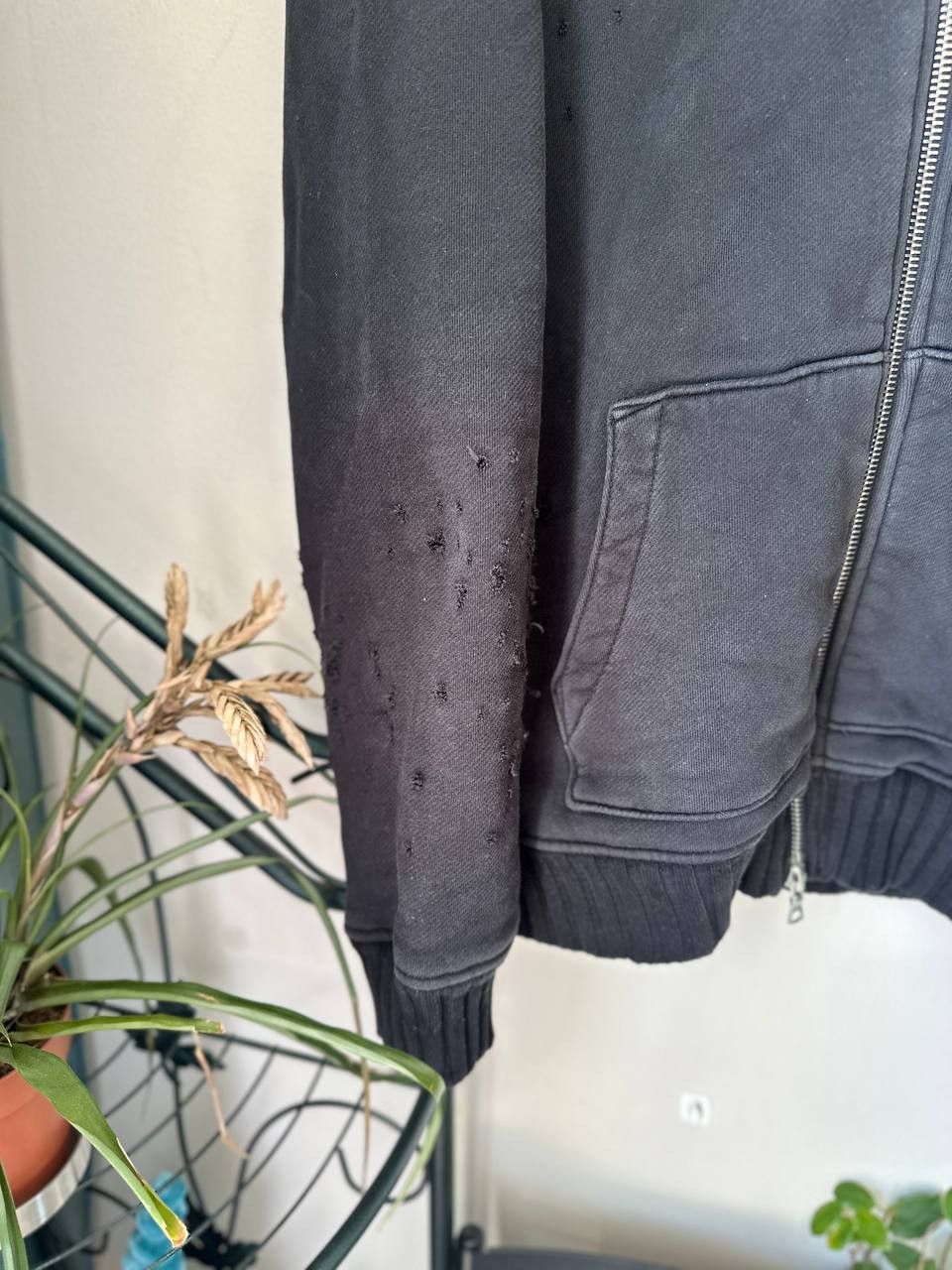 Amiri Amiri distressed zip hoodie Size US XL / EU 56 / 4 - 10 Thumbnail