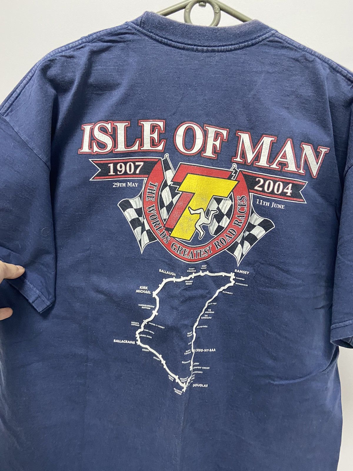 Other Vintage Racing T Shirt Moto Isle Of Man Big Logo Size US XL / EU 56 / 4 - 6 Thumbnail