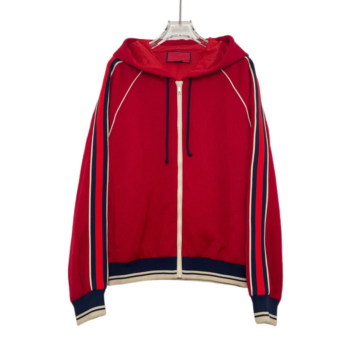 Gucci GUCCI Letter Jacquard Zip Up Hooded Casual Sweatshirt K26WX Size US M / EU 48-50 / 2 - 1 Thumbnail