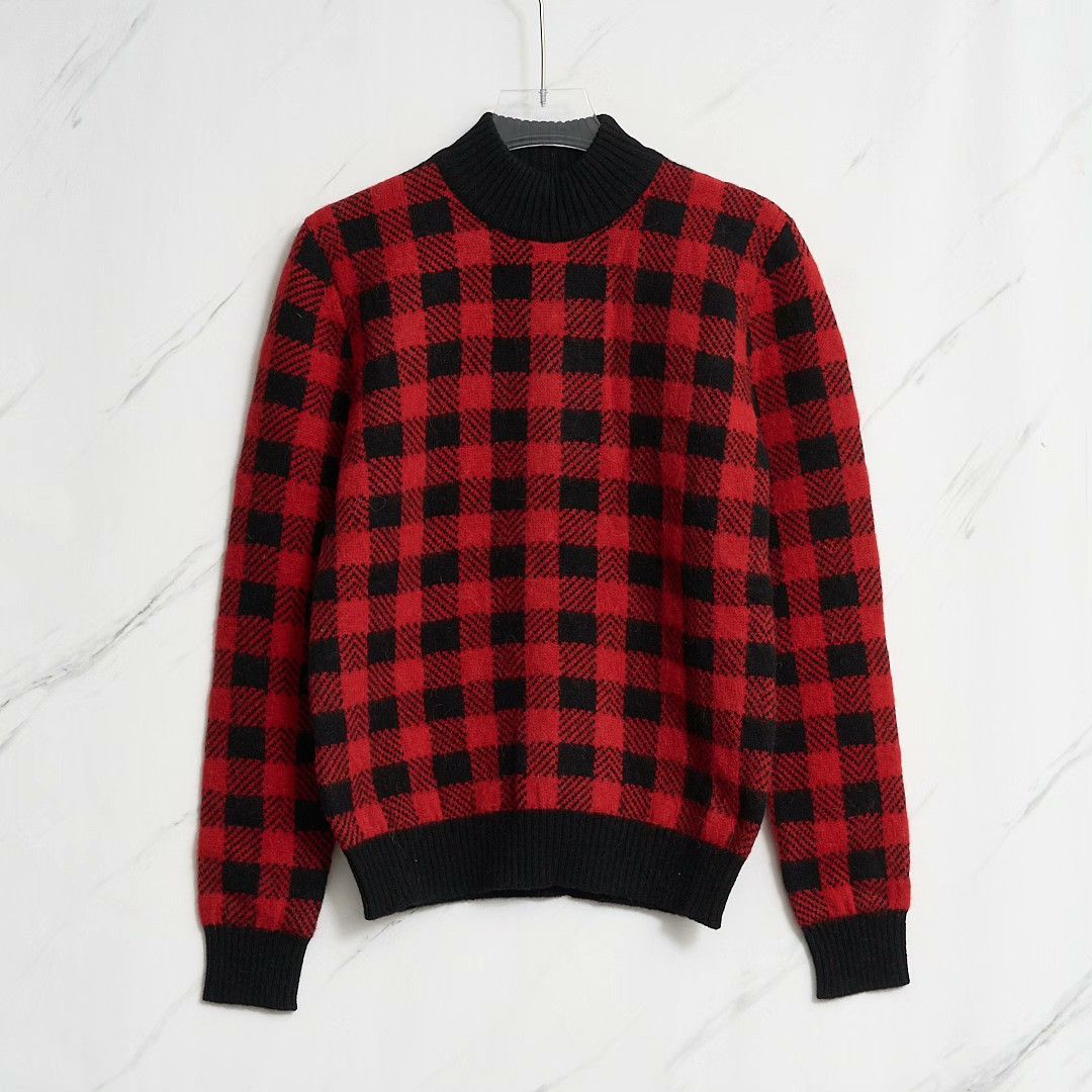 Saint Laurent Paris Saint Laurent Men's Classic Checkered Sweater Size US M / EU 48-50 / 2 - 1 Thumbnail