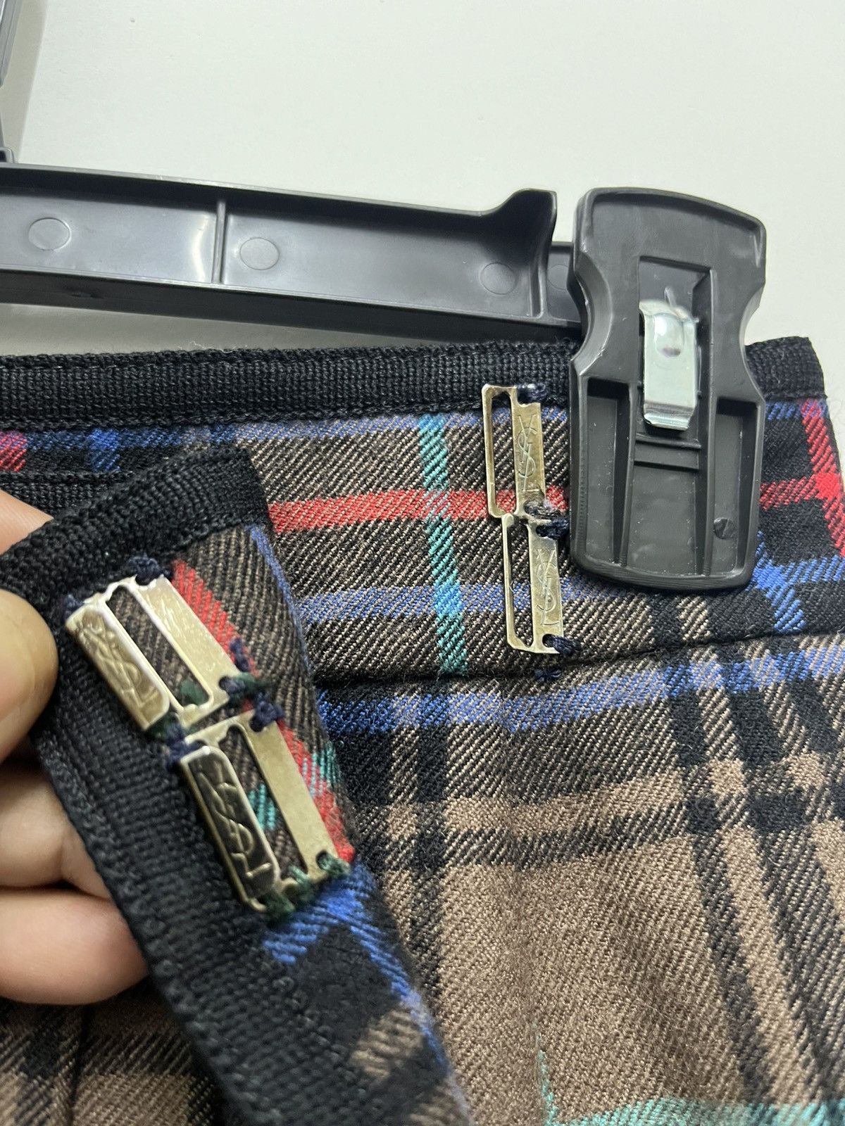Yves Saint Laurent Vintage Yves Saint Laurent Paris YSL Wool Tartan Skirt Women Size 25" / US 0 / IT 36 - 5 Thumbnail