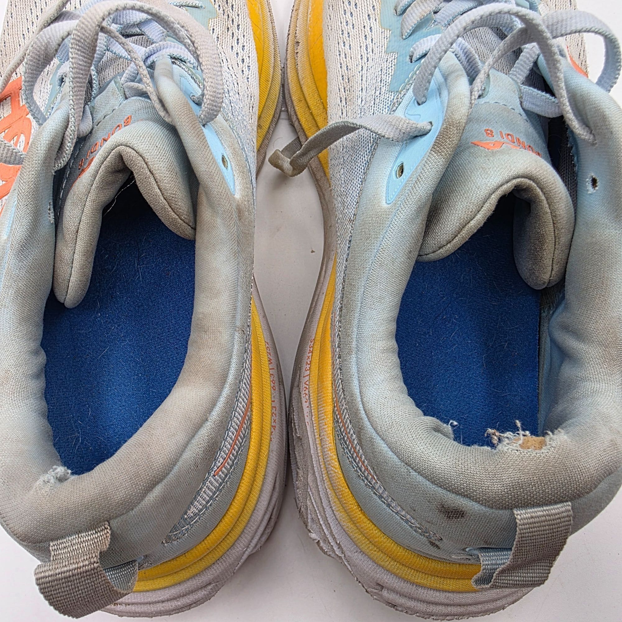 Hoka Hoka One One Bondi 8 Womens Size 10.5 B Gray Yellow Athletic Size US 10.5 / IT 40.5 - 9 Thumbnail