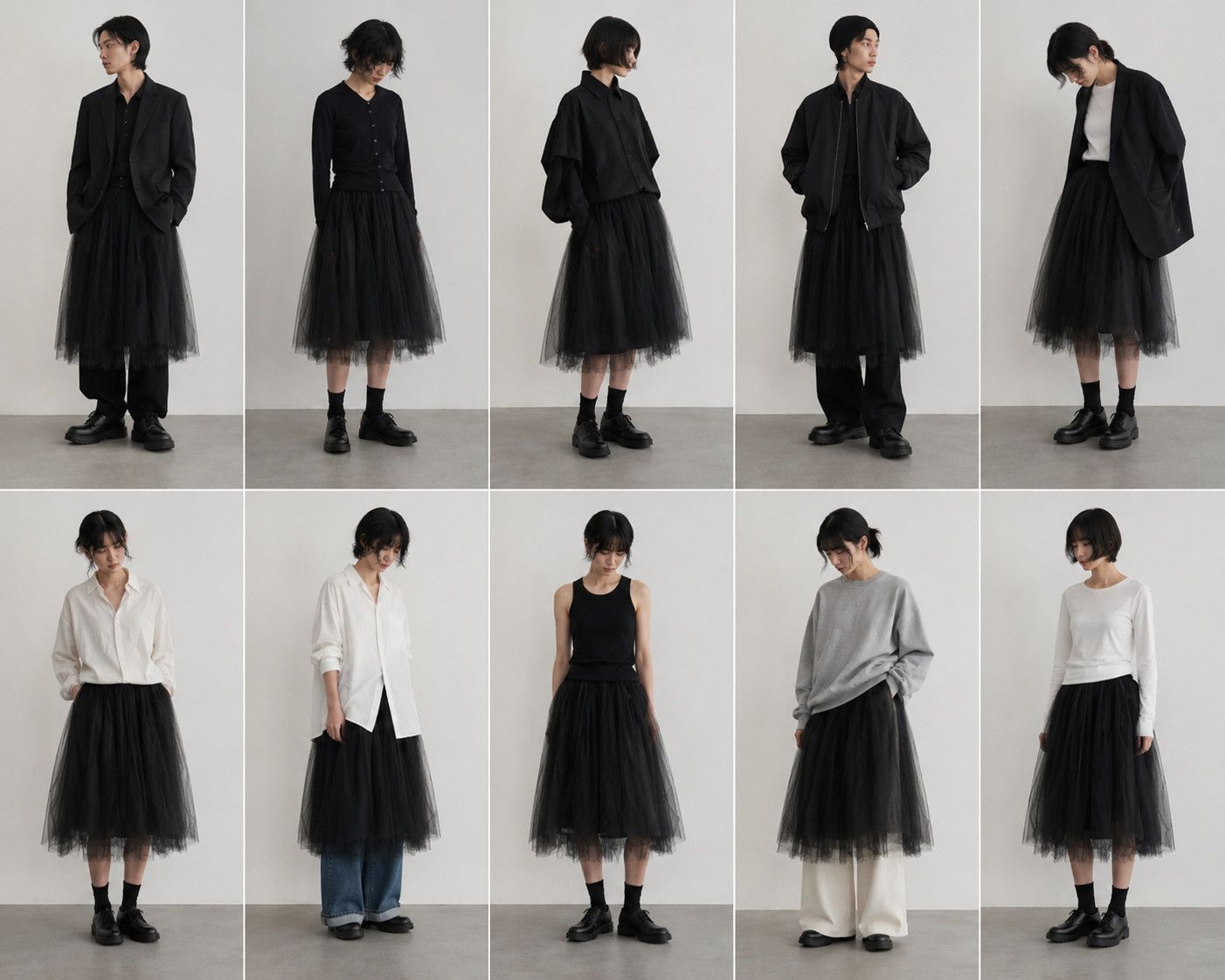 Comme des Garcons COMME des GARCONS Nylon Layered Tulle Mide Skirt sheer mesh Size 27" / US 4 / IT 40 - 7 Thumbnail