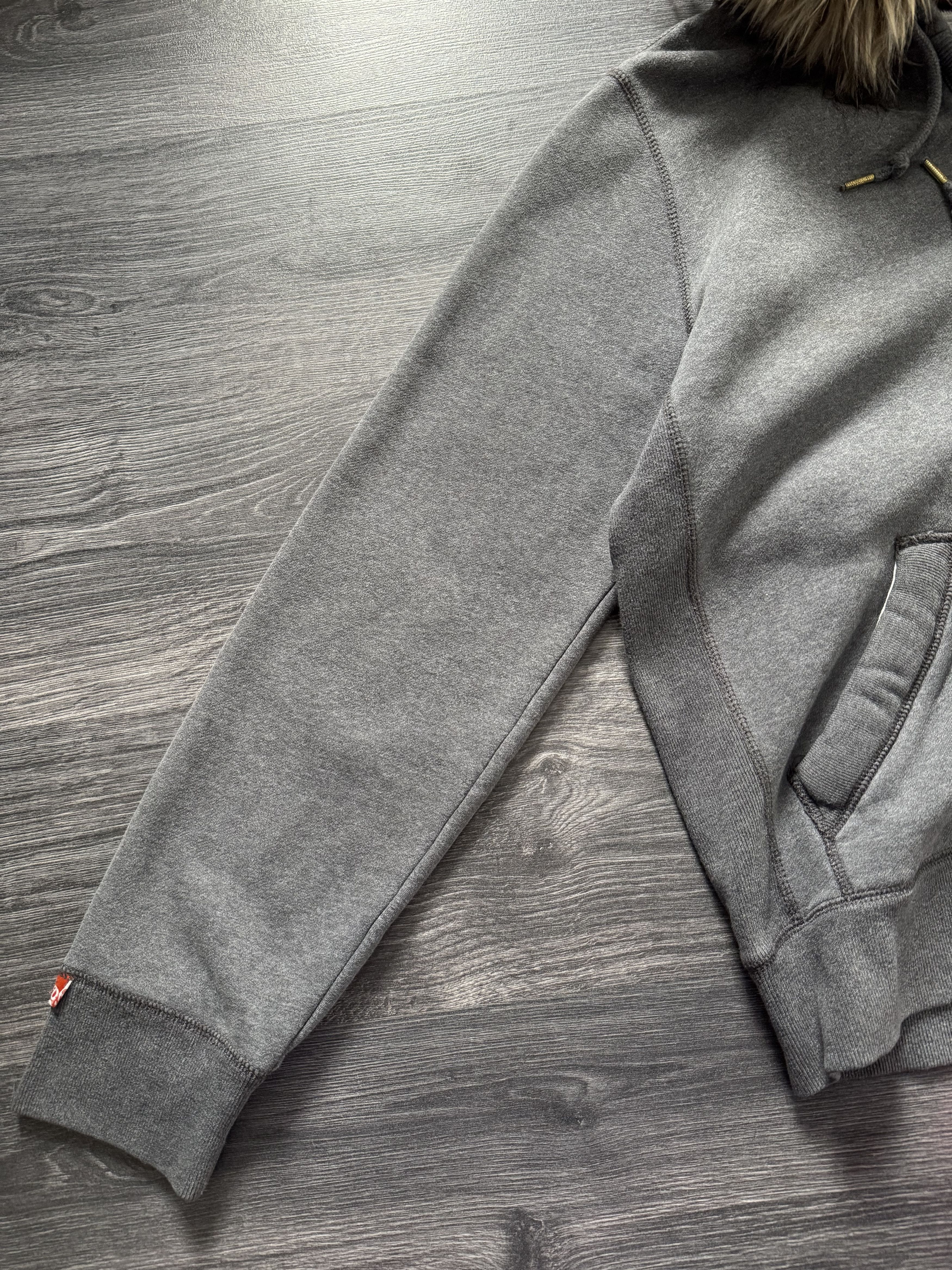 Superdry Y2K Faux Fur Hoodie Jacket LGB Japanese style