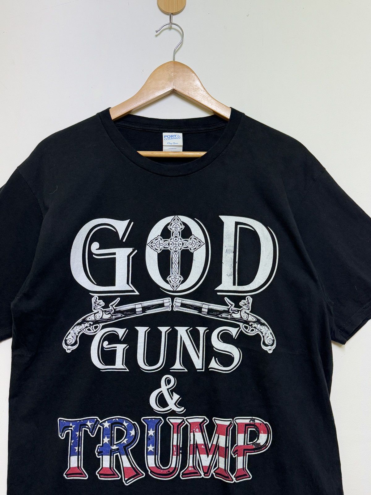 Donald Trump God Gun & Trump Cross Design Tee Size US M / EU 48-50 / 2 - 5 Thumbnail