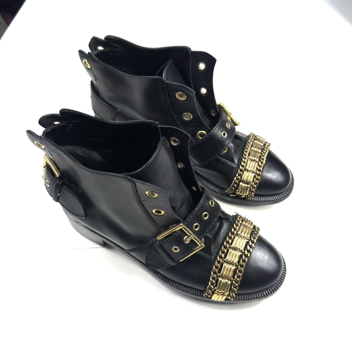 Alexander McQueen Alexander mcqueen Chain-link Accents Combat Boots Biker 39 Size US 9 / IT 39 - 1 Thumbnail
