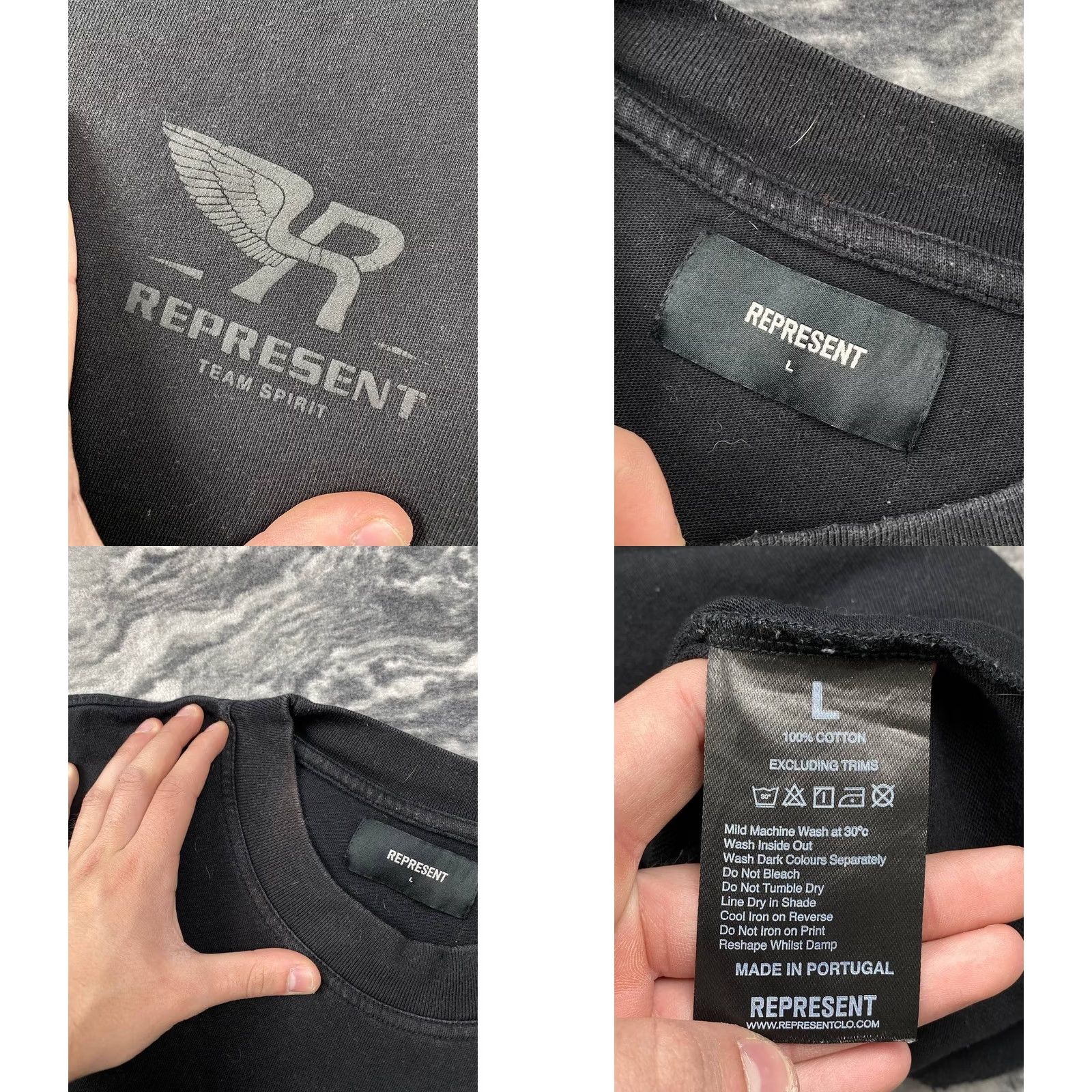 Vintage Represent x Team Spirit T Shirt Big Logo Men Size L Black Size US L / EU 52-54 / 3 - 9 Thumbnail