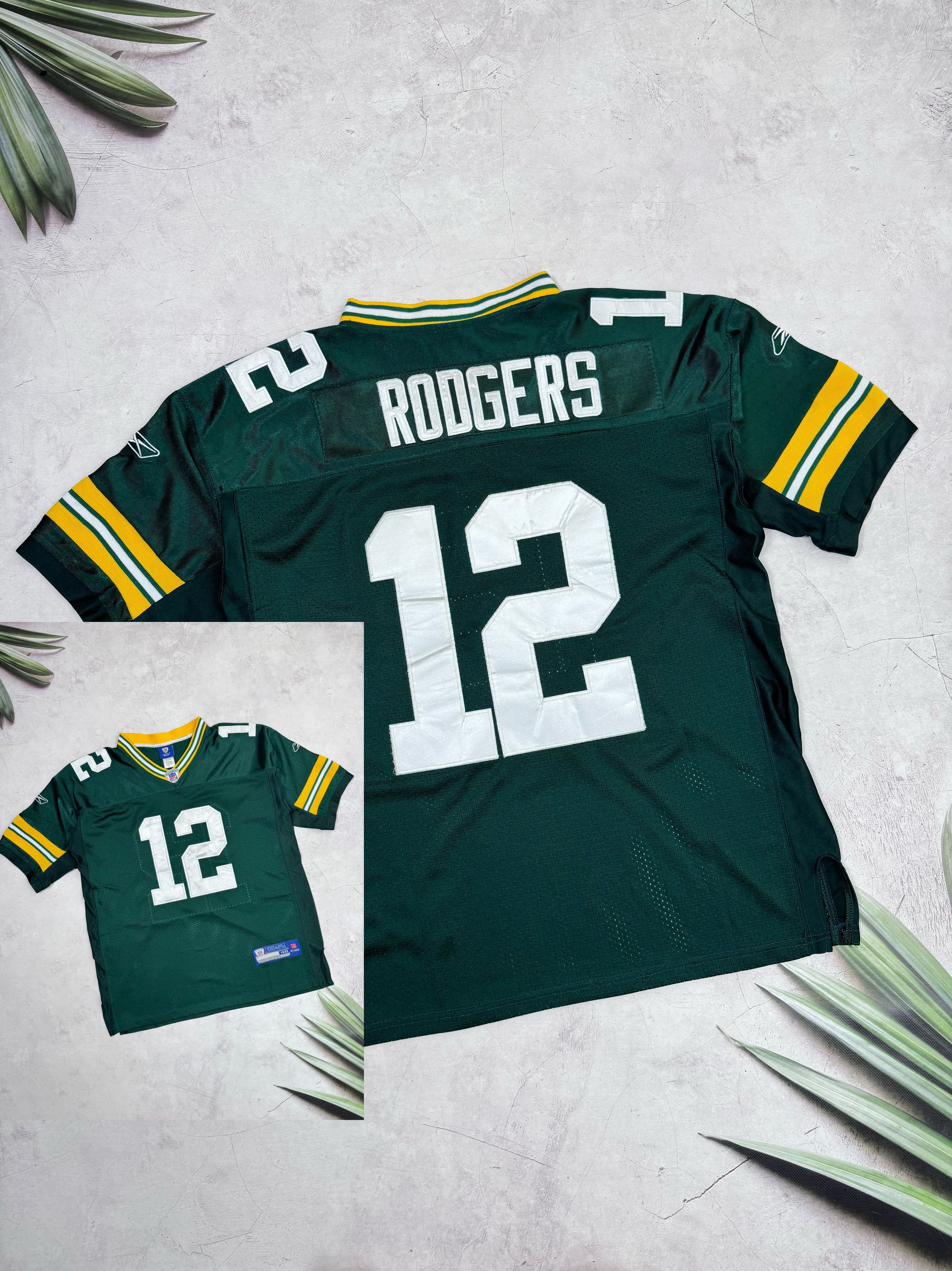NFL × Reebok × Vintage Y2K Green Bay Packers NFL Jersey #12 RODGERS by Reebok Size US L / EU 52-54 / 3 - 1 Thumbnail