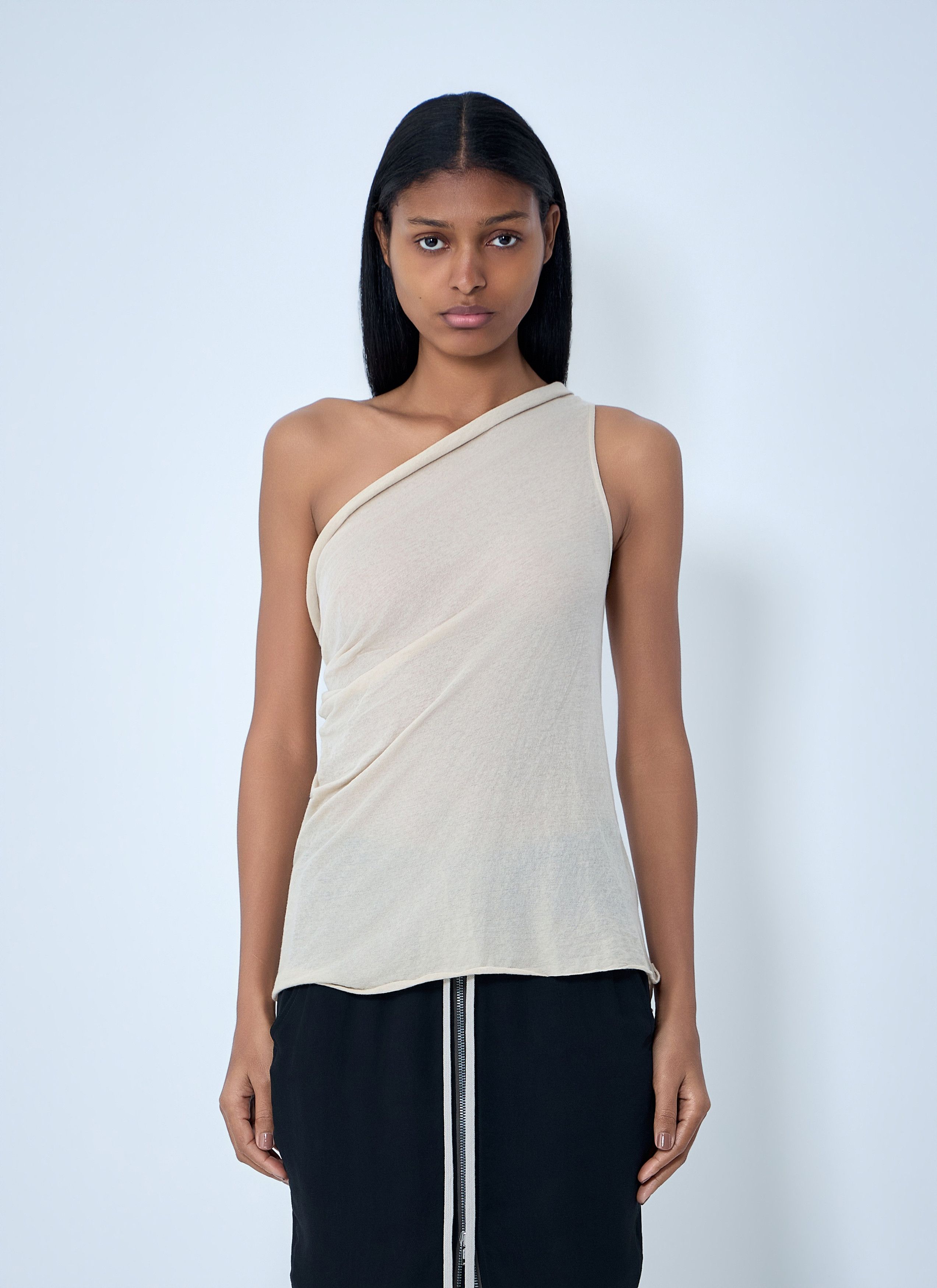 Rick Owens Asymmetric Draped T-Shirt Size M / US 6-8 / IT 42-44 - 1 Thumbnail