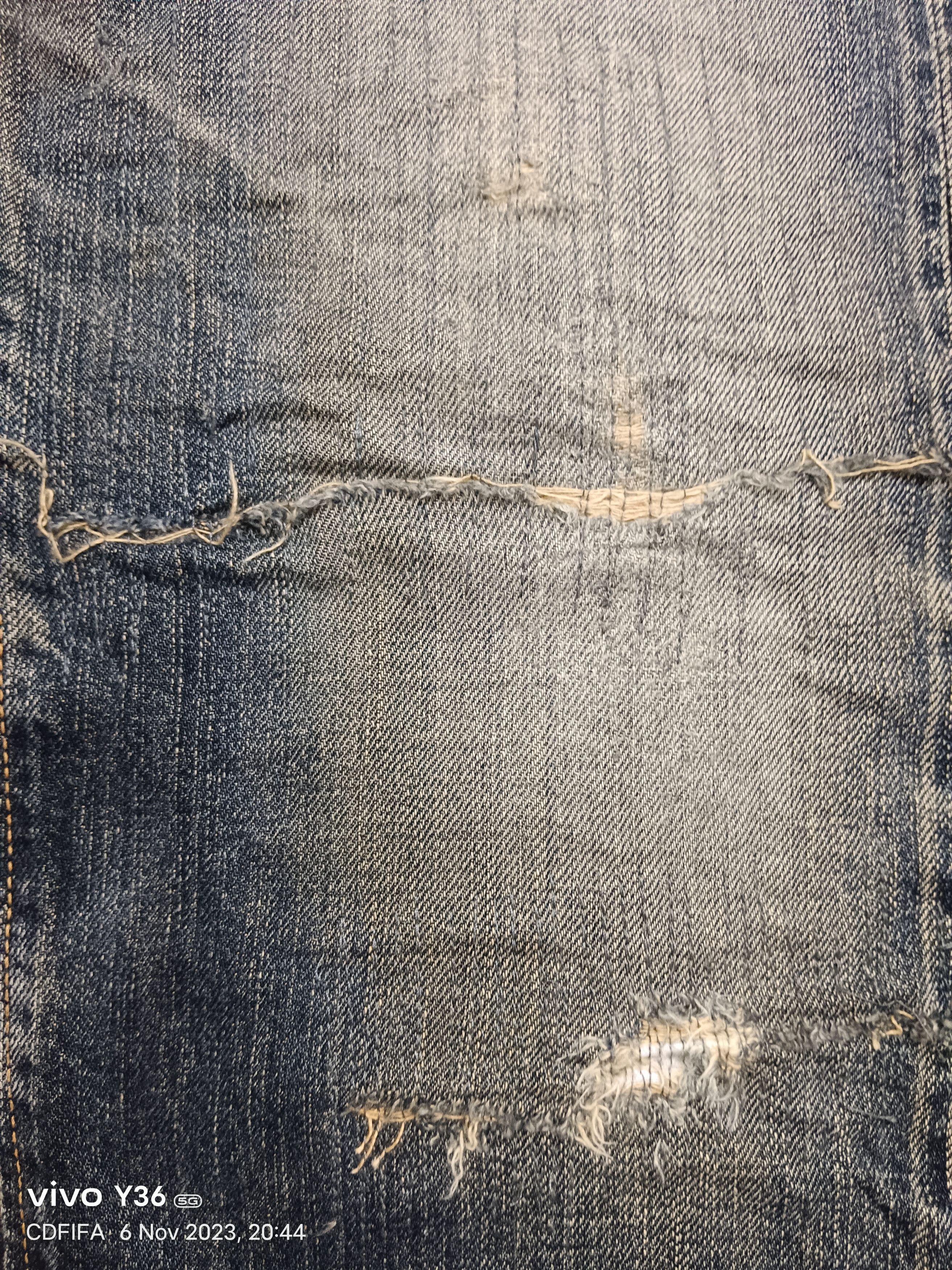 Edwin 💥 Selvedge 💥 Edwin 505 ZXX Distressed Denim Size US 31 - 6 Thumbnail