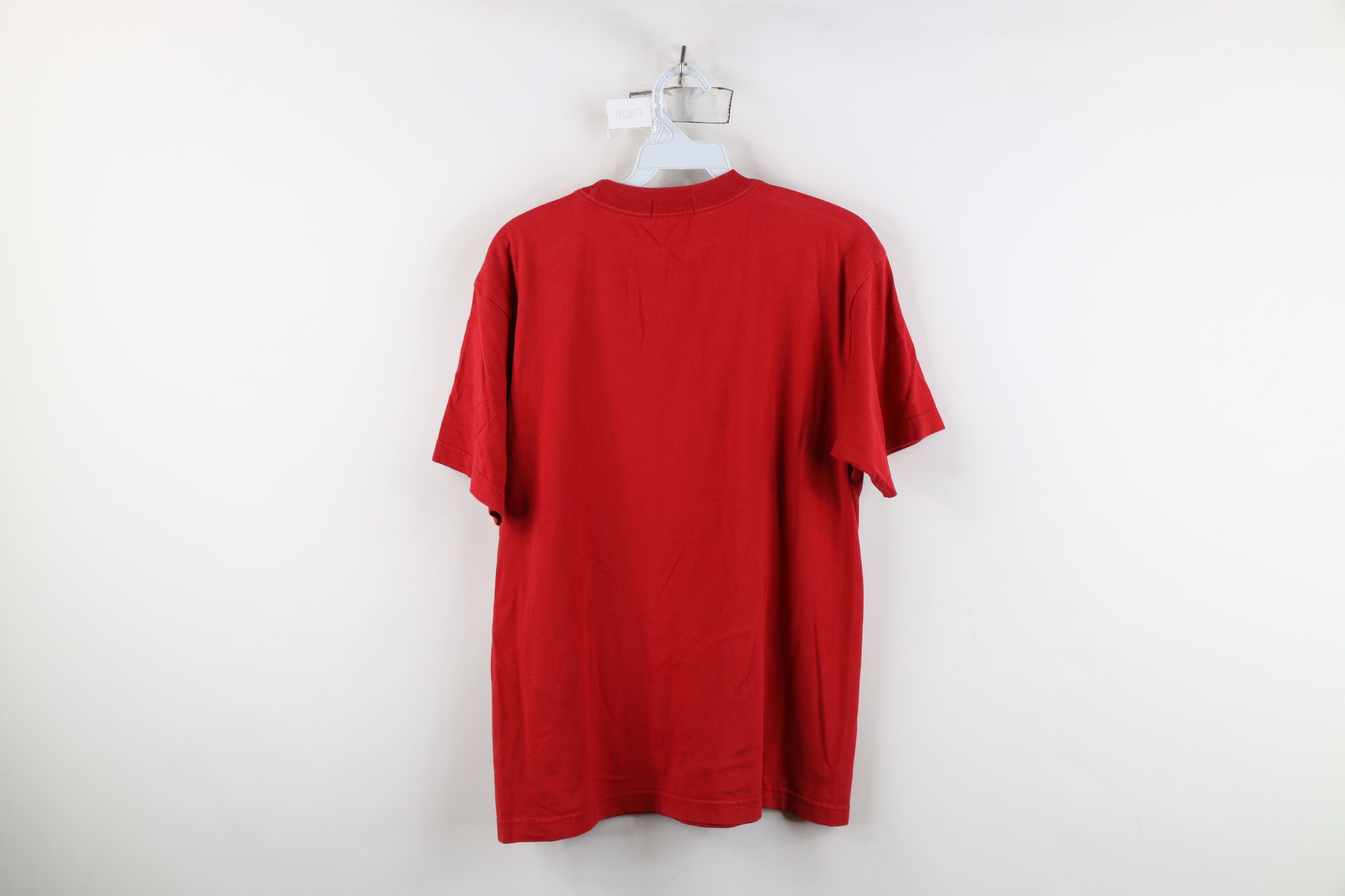 Vintage Vintage 90s Streetwear Giordano Short Sleeve T-Shirt Red Size US S / EU 44-46 / 1 - 11 Thumbnail