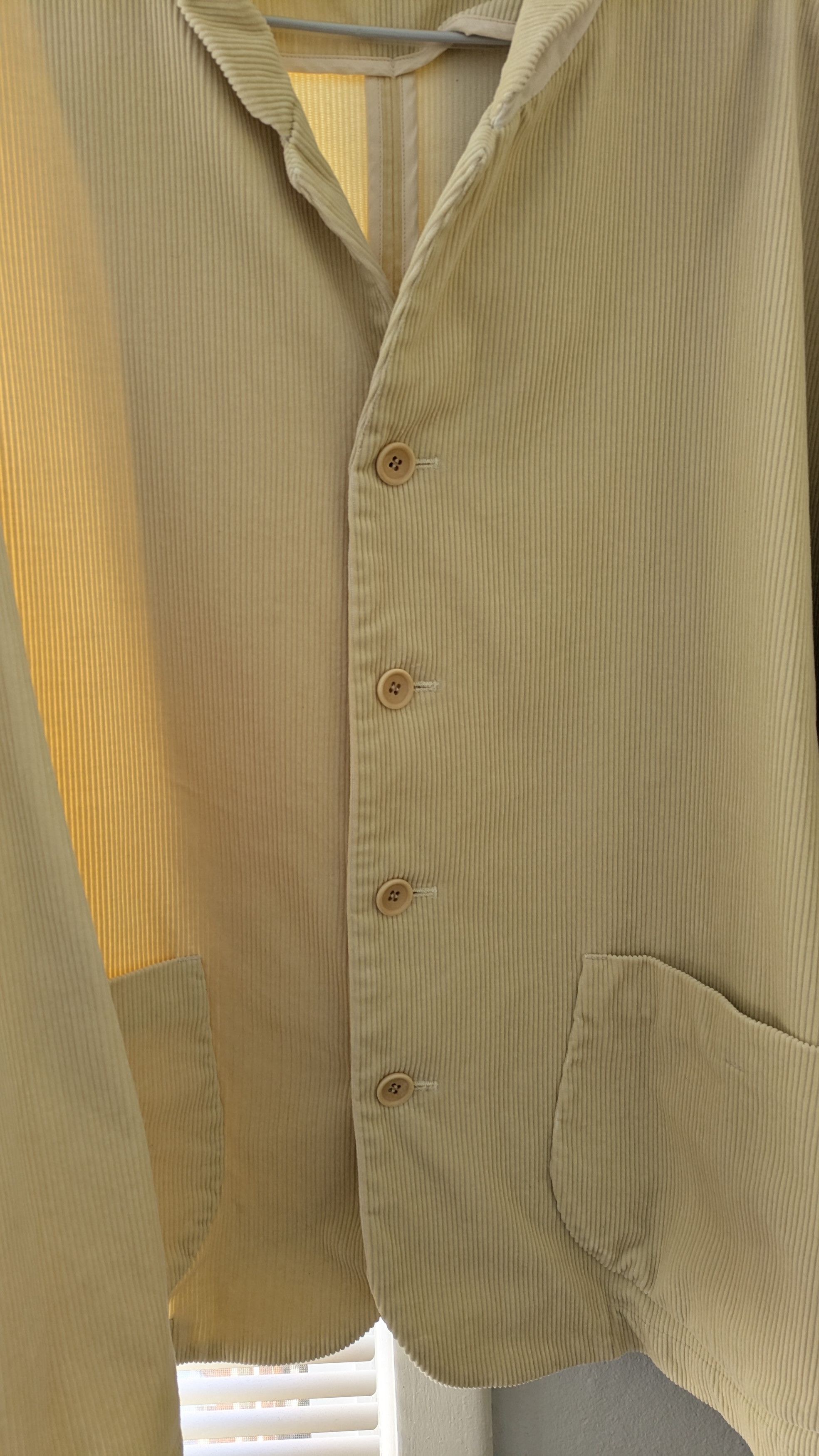 Japanese Brand Japanese Boxy Corduroy Jacket - Ivory Size US XL / EU 56 / 4 - 3 Thumbnail