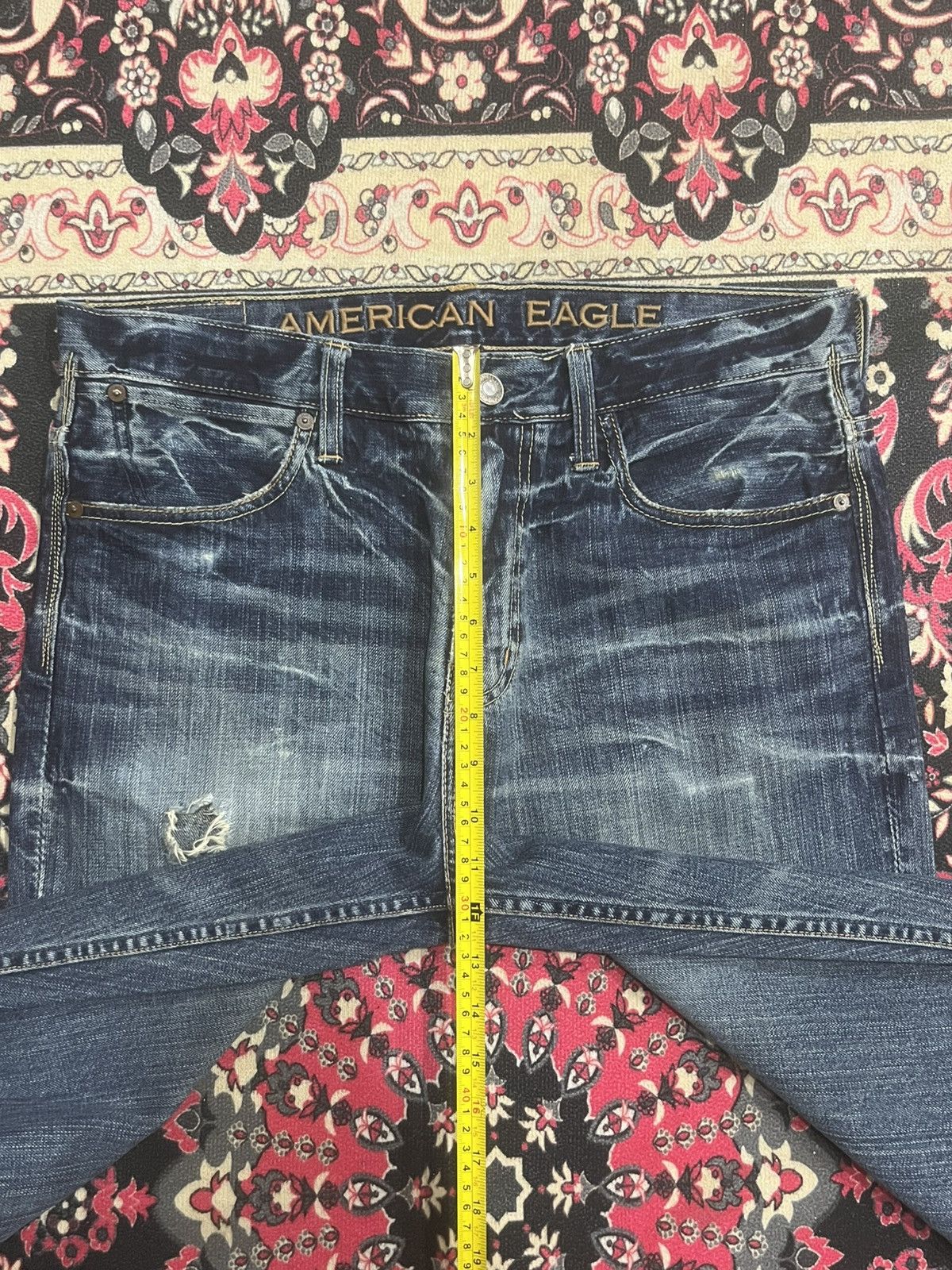 American Eagle Outfitters Vintage American Eagle Outfitters Distressed Bootcut Jeans Size US 32 / EU 48 - 13 Thumbnail