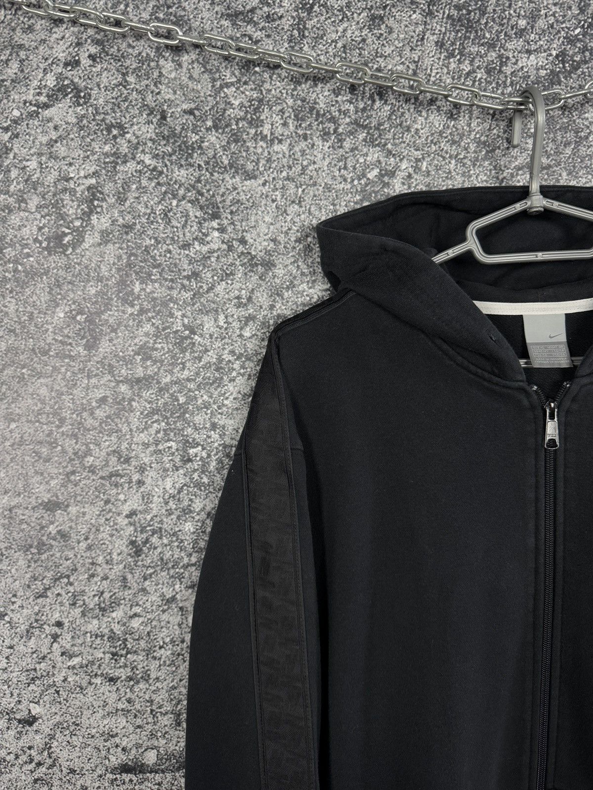Nike Vintage Nike Air 72 Full Zip Black Hoodie Retro Size XL Size US XL / EU 56 / 4 - 3 Thumbnail