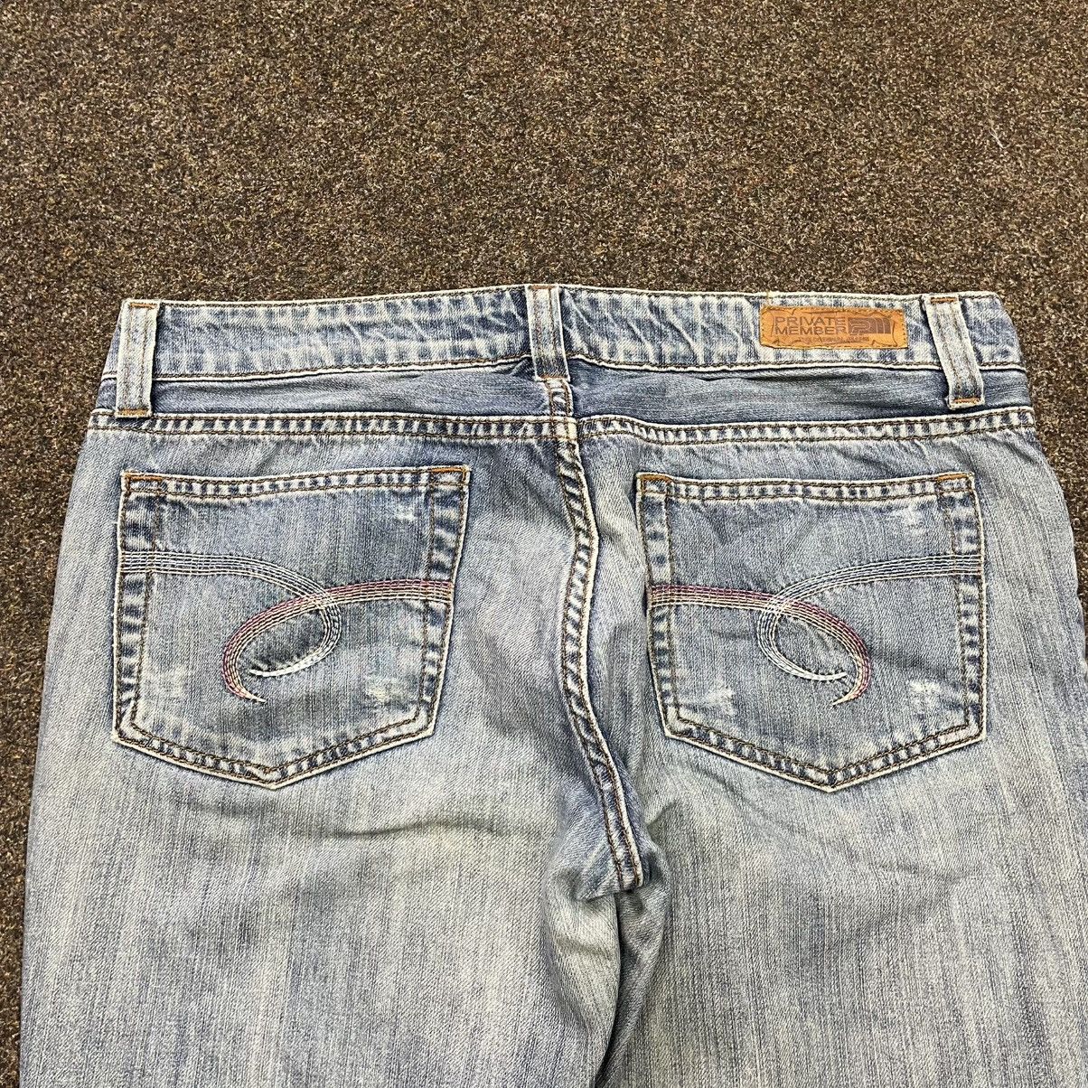 Vintage Vintage Y2K Light Wash Baggy Bootcut Jeans Thrashed Skate Size 32" / US 10 / IT 46 - 3 Thumbnail