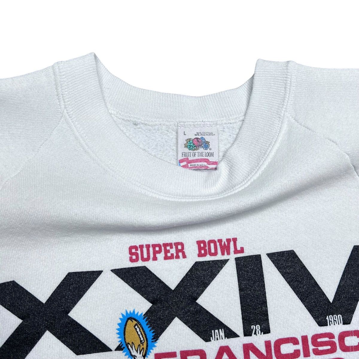 NFL Vtg 1989 NFL San Francisco 49ers Super Bowl XXIV Sweatshirt Size US L / EU 52-54 / 3 - 2 Thumbnail