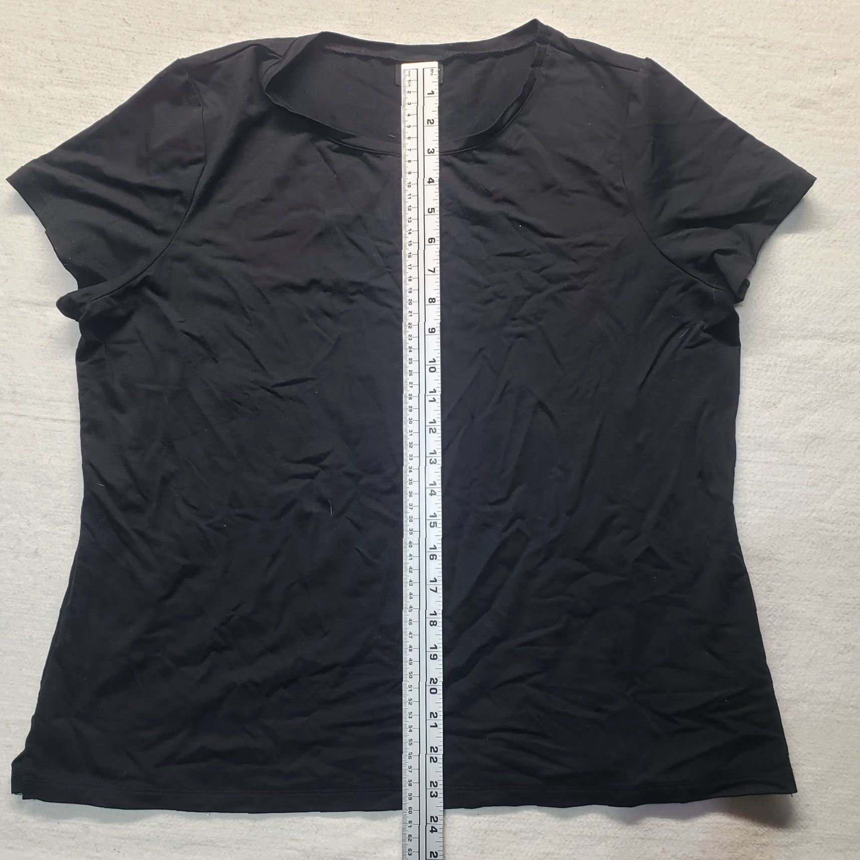 Vintage East 5th Shirt Women 1X Solid Black Short Sleeve Crew Neck Jersey Tee Size XL / US 12-14 / IT 48-50 - 4 Thumbnail