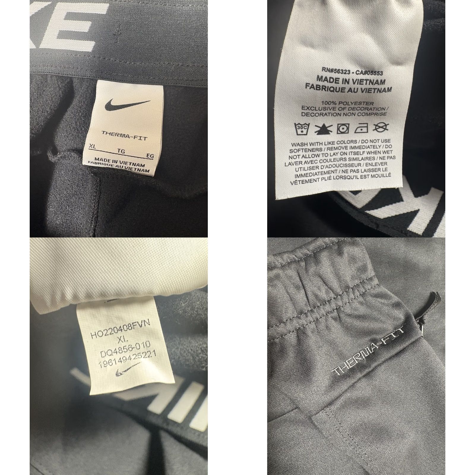 Nike Nike Pants Mens XL Black Therma Fit Fleece Sweatpants Zip Pocket DQ4856 Size US 36 / EU 52 - 8 Thumbnail