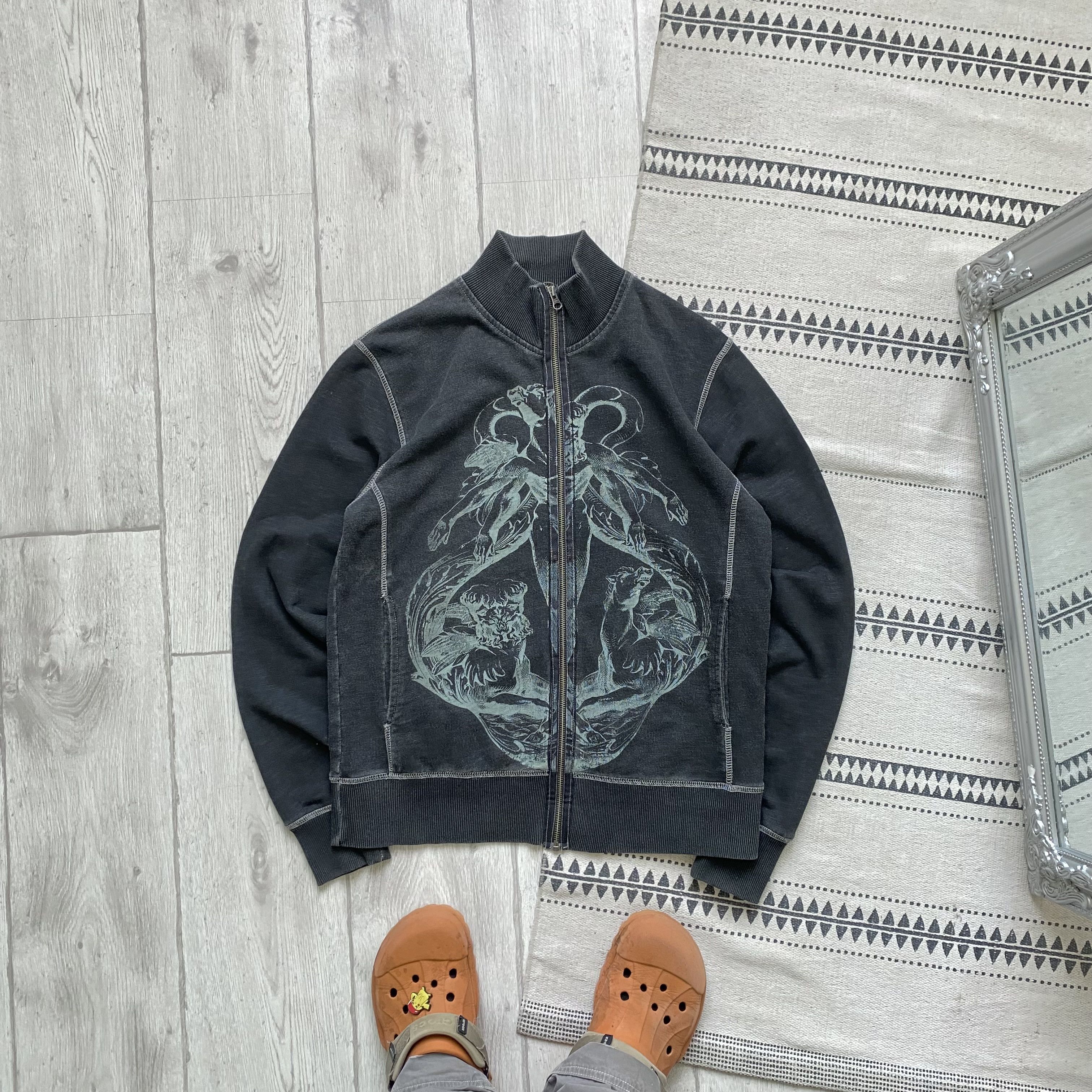 If Six Was Nine Japanese Vintage Demon print Sweatshirt Zip up Size US M / EU 48-50 / 2 - 1 Thumbnail