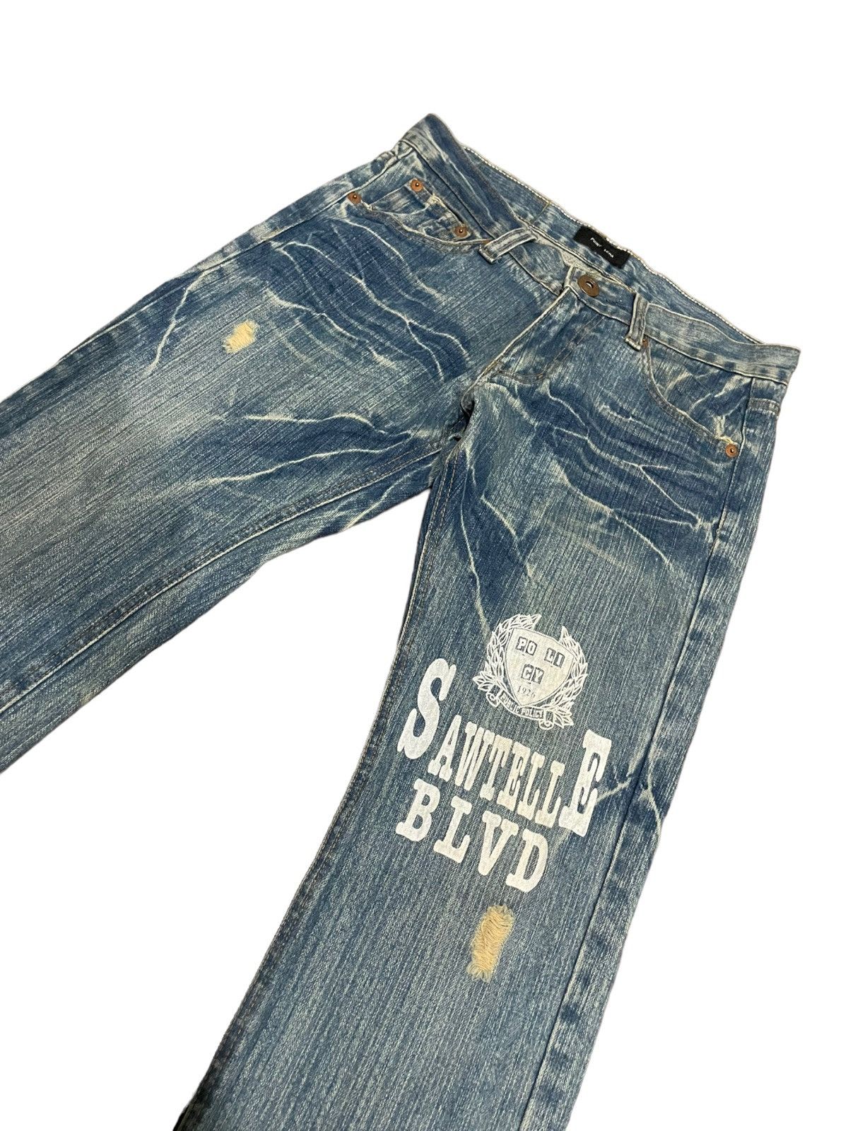 Hysteric Glamour Japanese Point Loma Sawtelle BLVD Stonewash Jeans Size US 32 / EU 48 - 6 Thumbnail