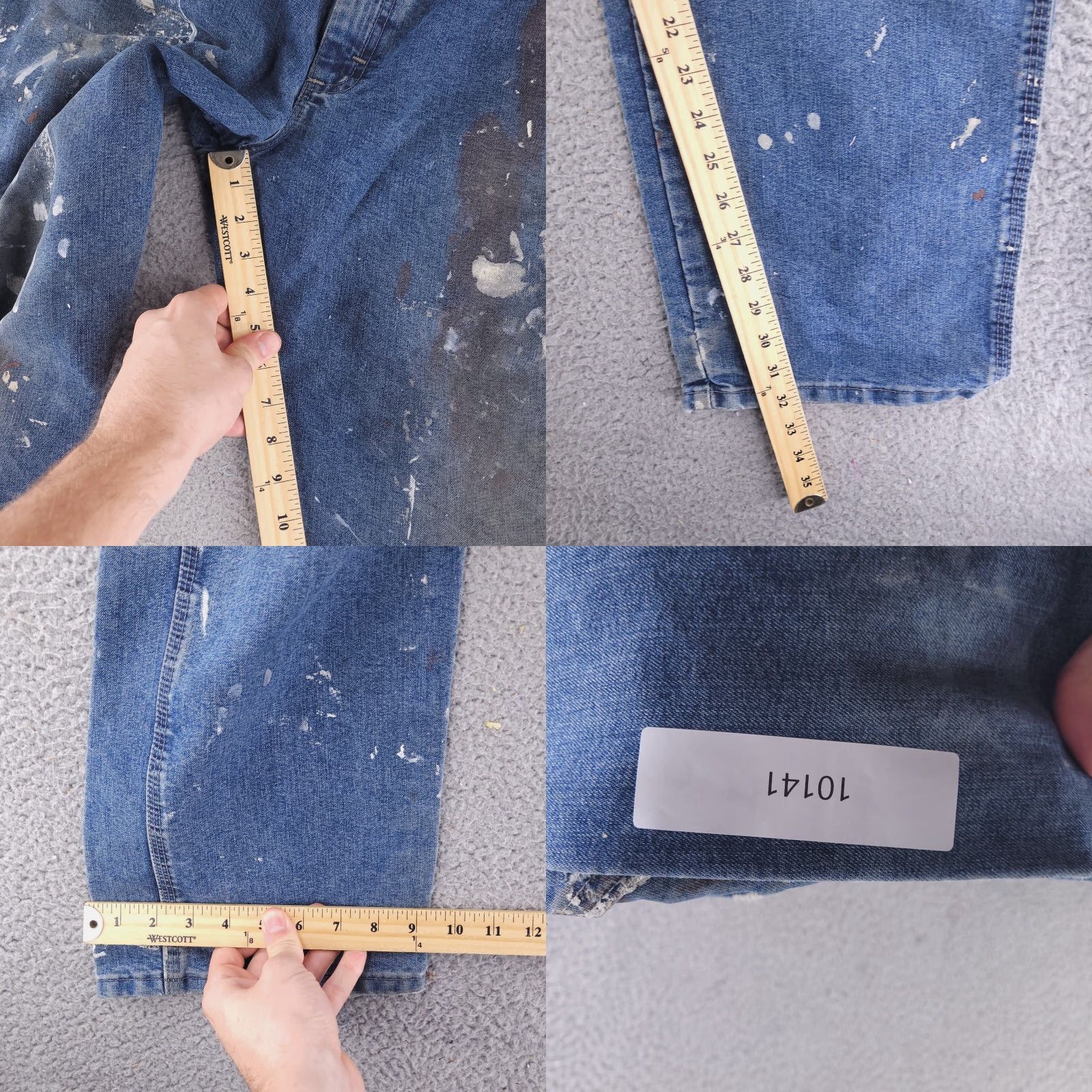 Wrangler Wrangler Jeans Mens 36x32 Blue Workwear Distressed Carpenter Straight Regular 36 32 Jeans Mens Blue Distressed Carpenter Workwear Size US 36 / EU 52 - 9 Thumbnail