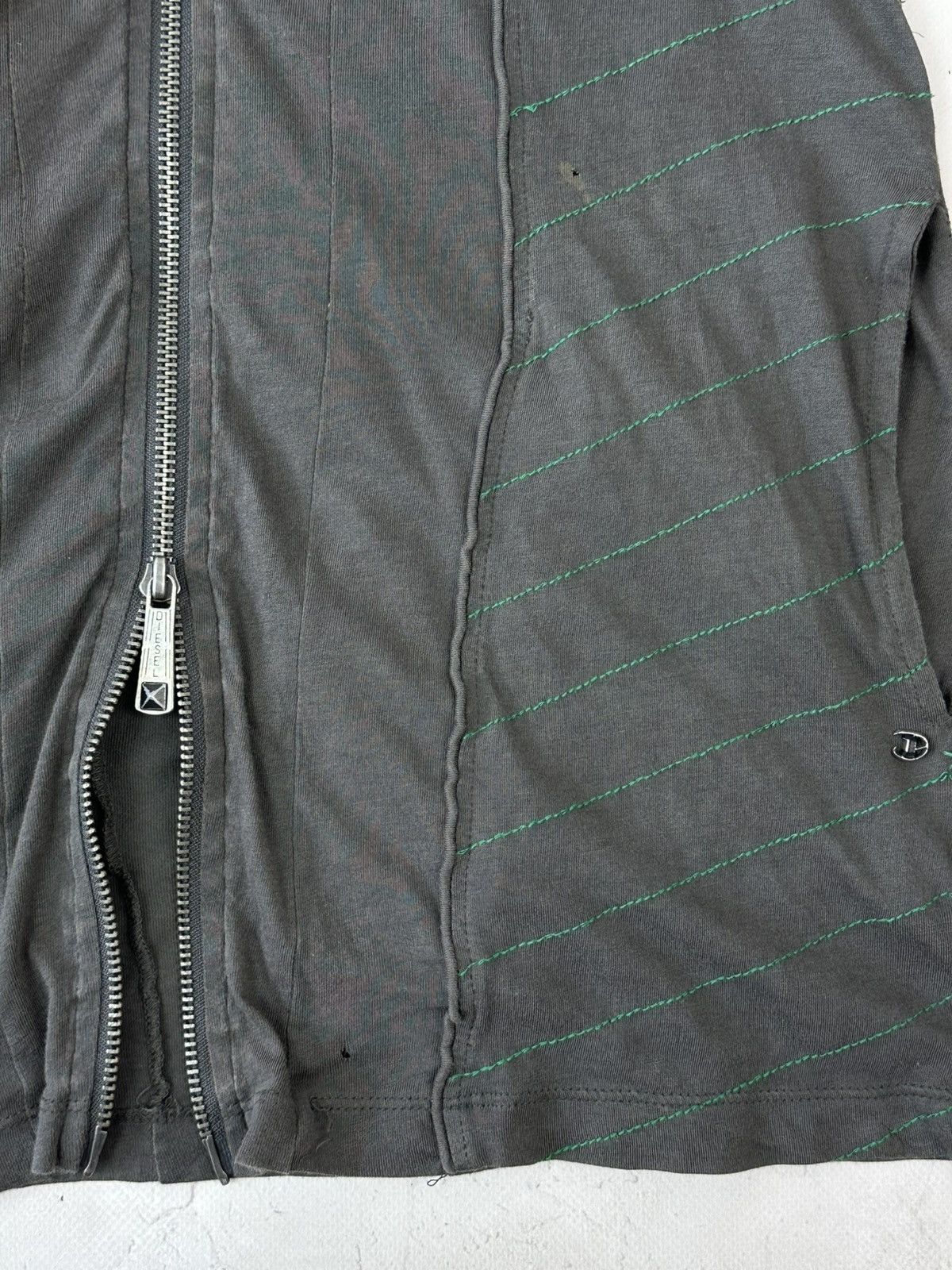 Diesel Vintage Y2K Diesel Full Zip Grey Dress Size M / US 6-8 / IT 42-44 - 5 Thumbnail