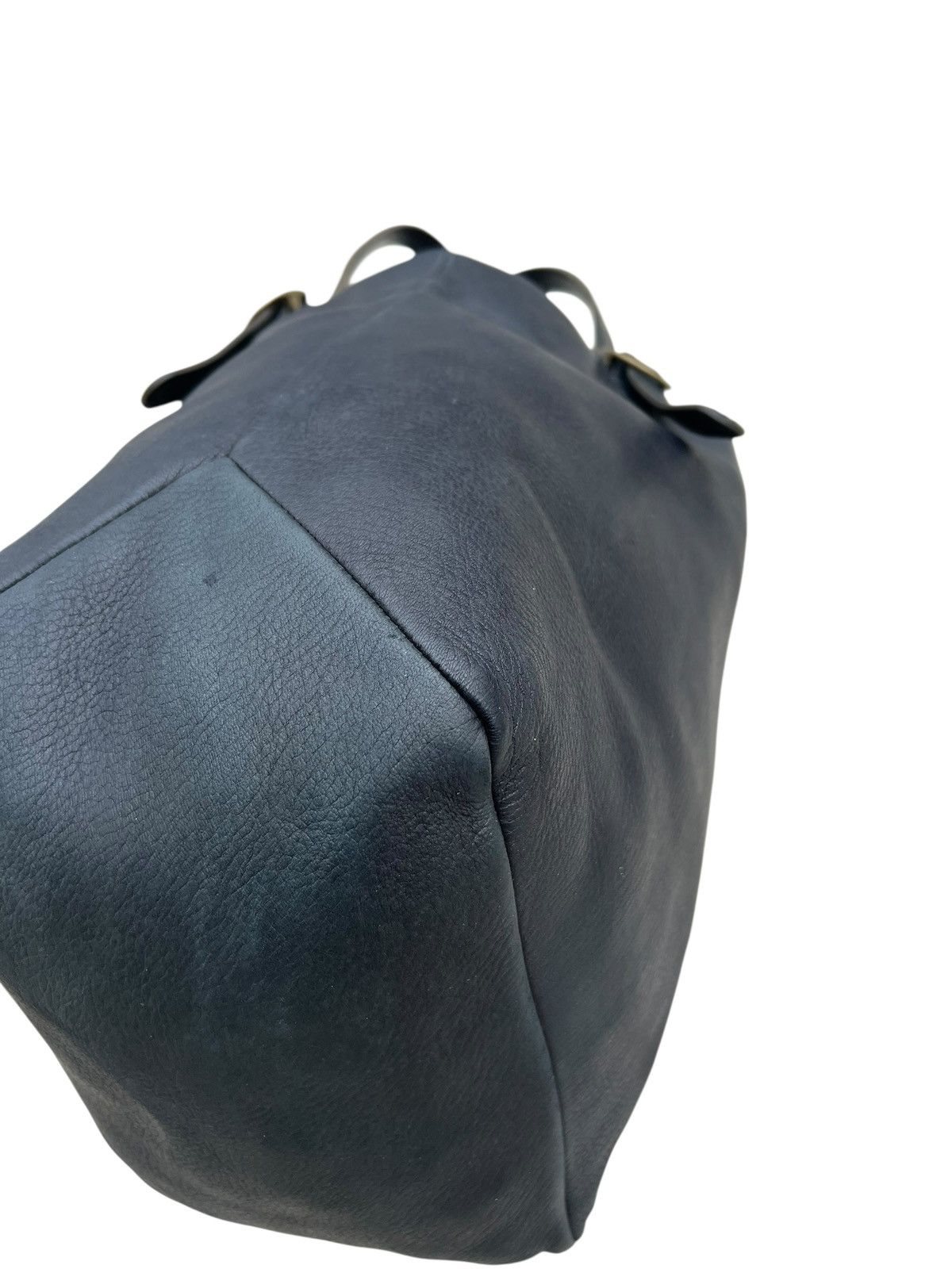 Leather Slow Motion Japan Patina Black Leather Tote Bag Size ONE SIZE - 16 Thumbnail