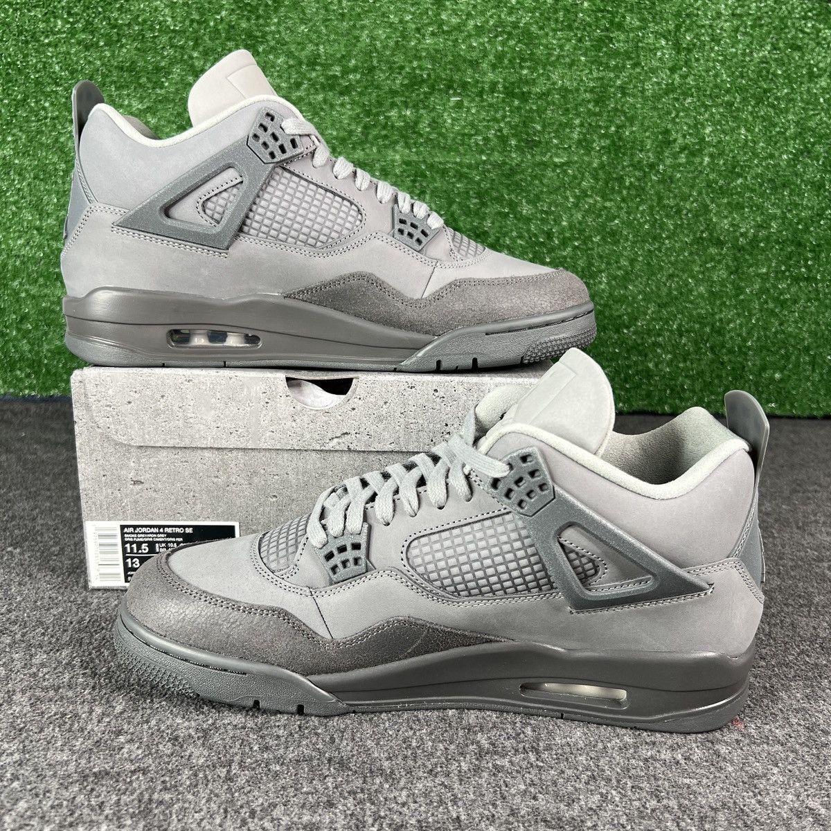 Jordan Brand × Nike Nike Air Jordan 4 Wet Cement “Paris Olympics” Size 11.5 Size US 11.5 / EU 44-45 - 2 Thumbnail