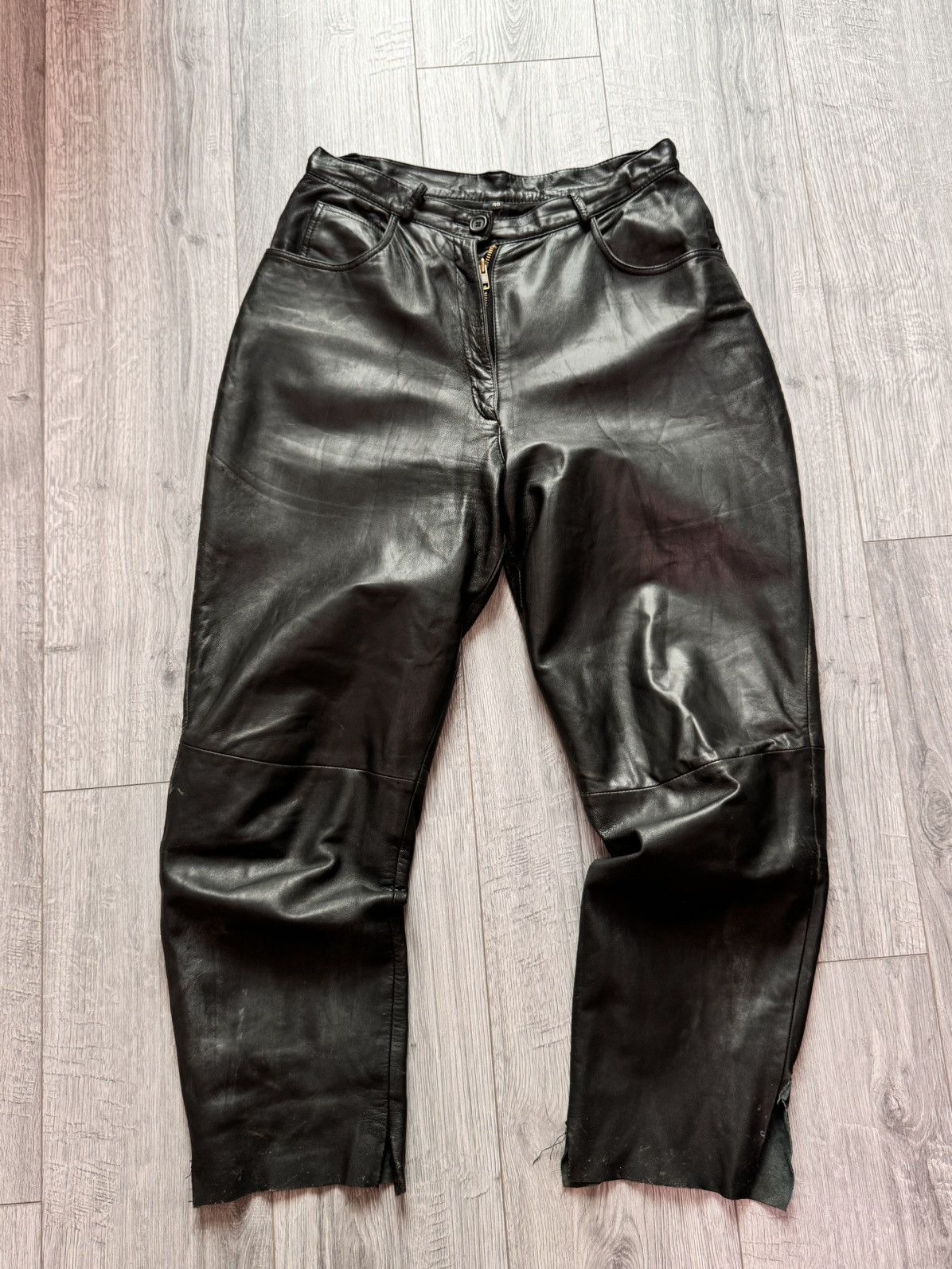 Other leather pants Y2k cowboy opium Rick Owen’s style baggy Size US 32 / EU 48 - 3 Thumbnail