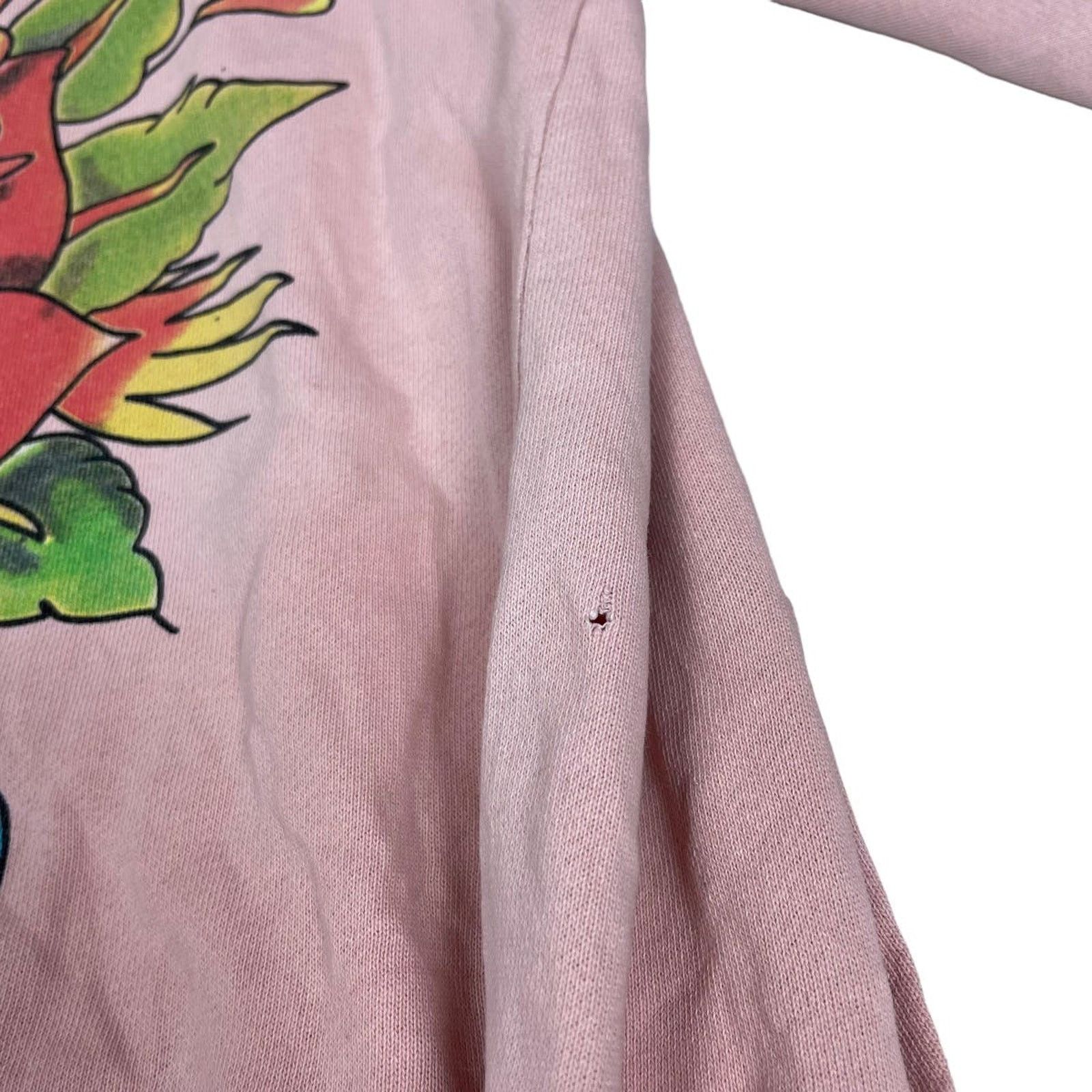Ed Hardy Ed Hardy Women's Pink Cotton Full Zip Hooded Jacket Medium Size M / US 6-8 / IT 42-44 - 15 Thumbnail