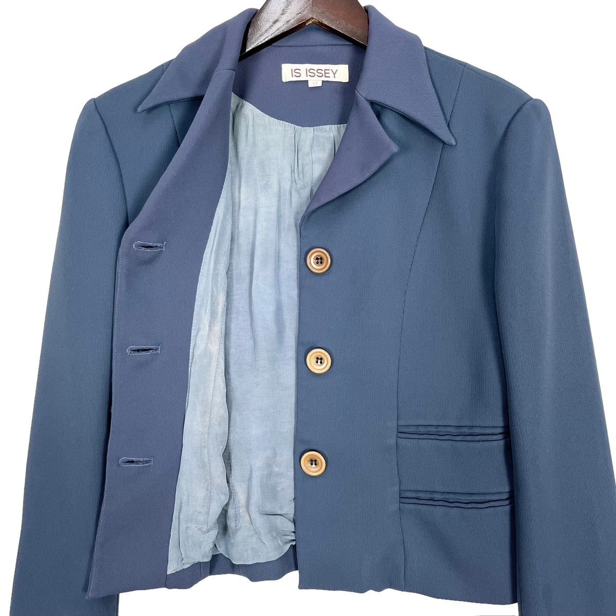 Issey Miyake × Vintage Vintage Issey Miyake Women’s Short Blazer Jacket Size M / US 6-8 / IT 42-44 - 6 Thumbnail