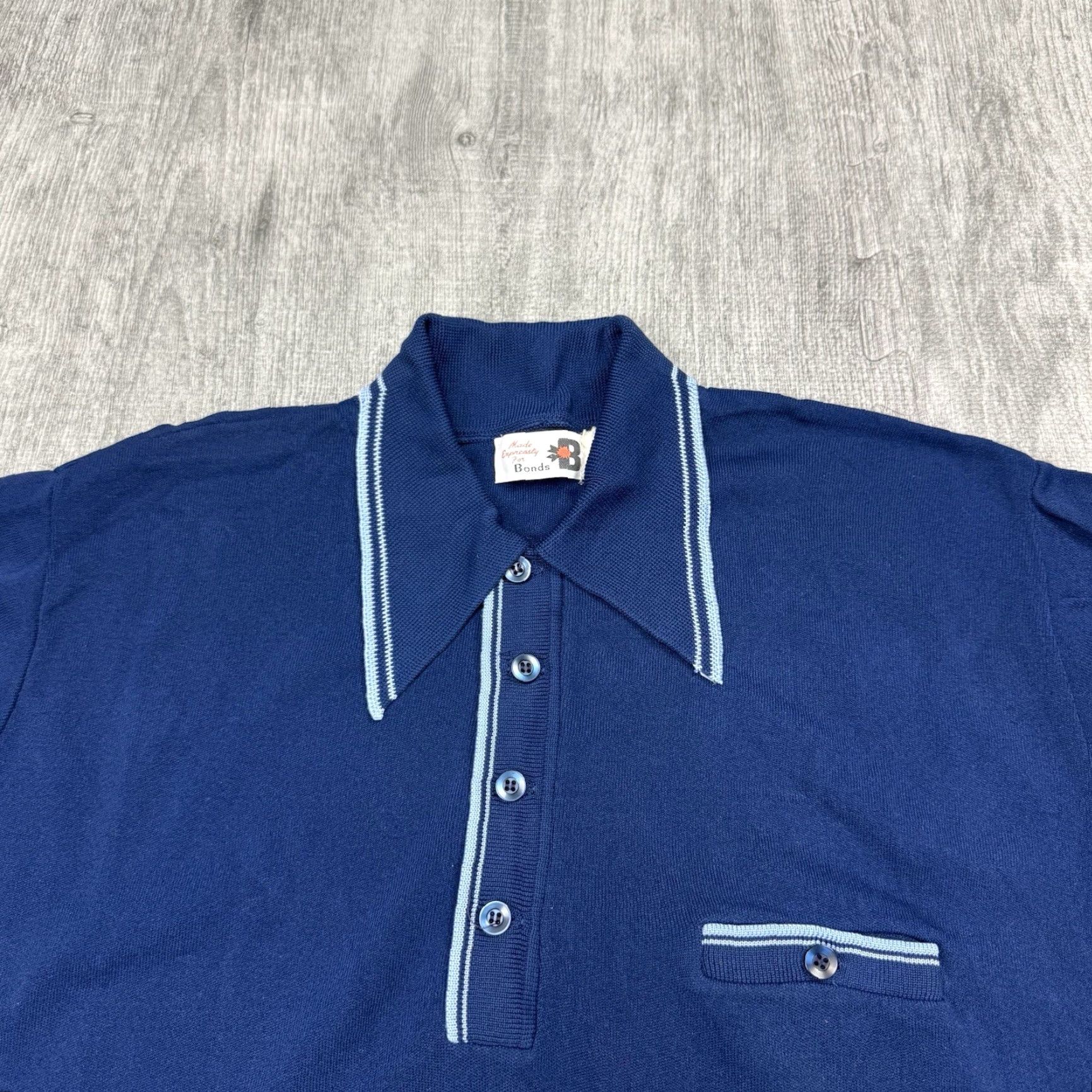 Vintage VINTAGE Puritan Knit Nylon Pullover Long Sleeve Collared Sweater LT Blue 60s 70s Preppy Mens Size US L / EU 52-54 / 3 - 2 Thumbnail