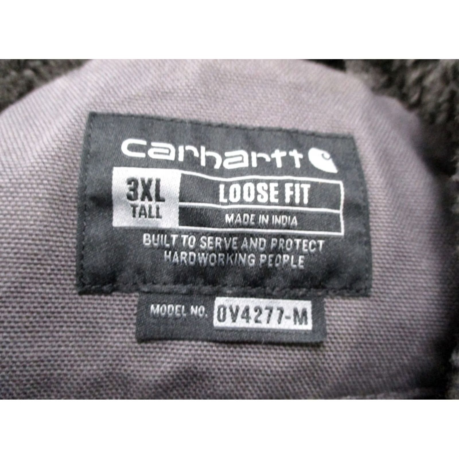 Carhartt Carhartt Vest Mens 3XLT Gray Canvas Heavy Duty Workwear Zip Full Zip Windbreaker Pockets Regular Stand-Up Collar Outdoors Winter, Spring, Fall Mens Size US XXL / EU 58 / 5 - 7 Thumbnail