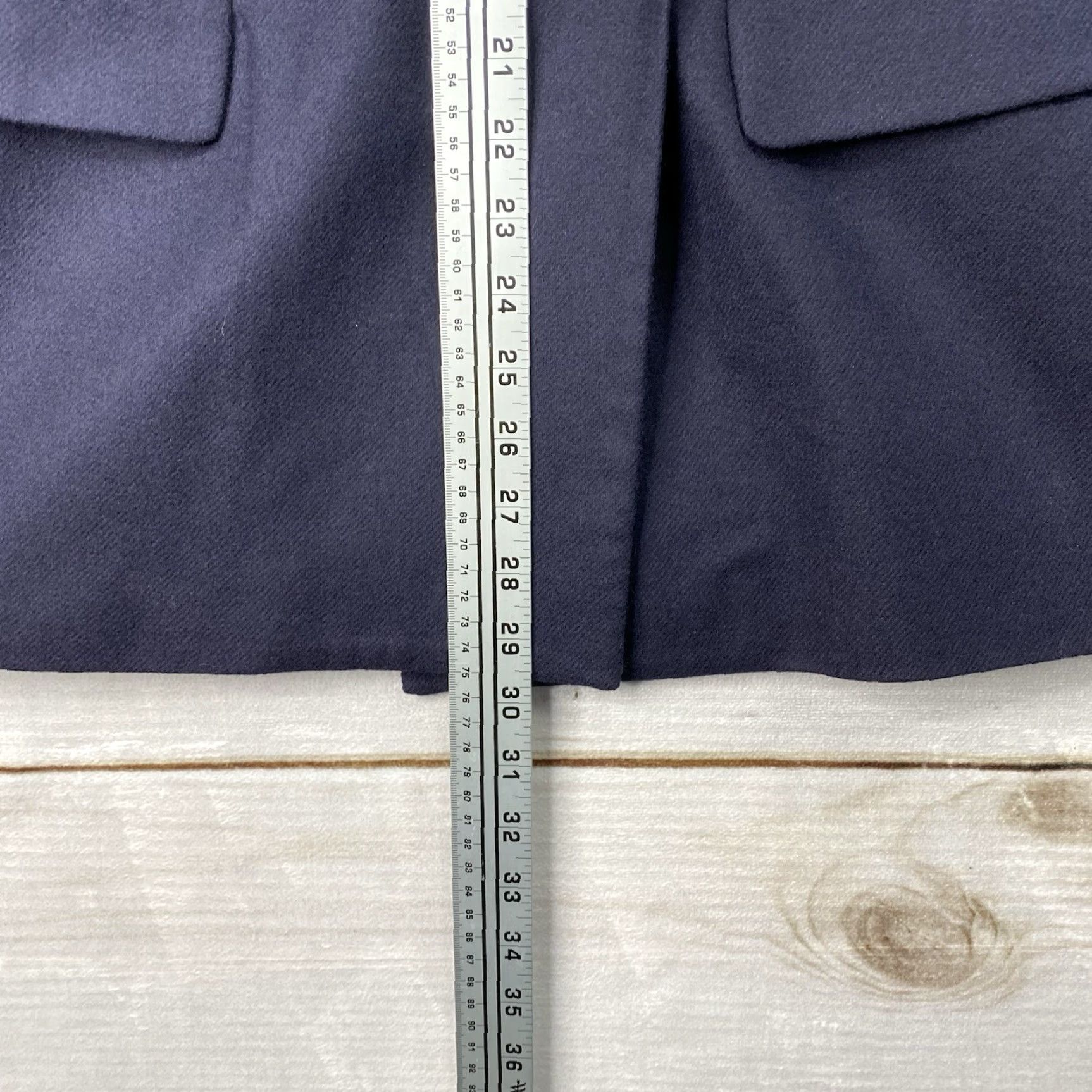 Vintage VINTAGE Stephanie Andrews Blazer Shirt Navy Blue Wool Lined Short Jacket Women’s 8 Preppy Nautical Classic 90s Mens Womens Size M / US 6-8 / IT 42-44 - 3 Thumbnail