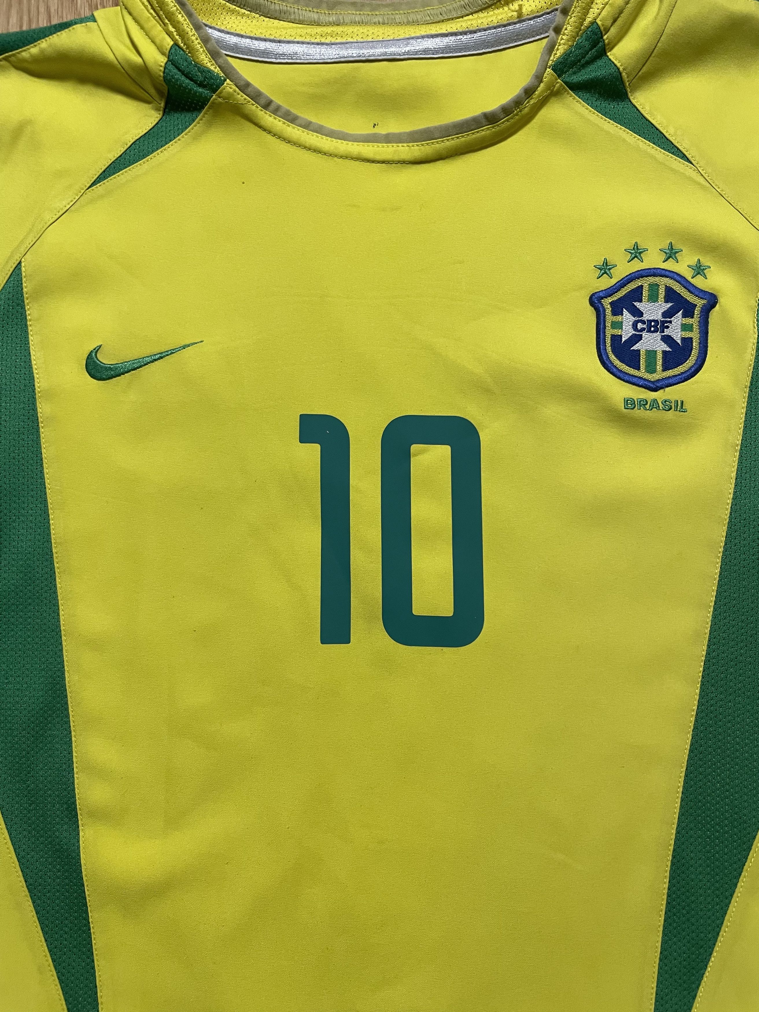 Nike Nike Brazil 2002/04 Home Jersey Robinho Size US M / EU 48-50 / 2 - 2 Thumbnail