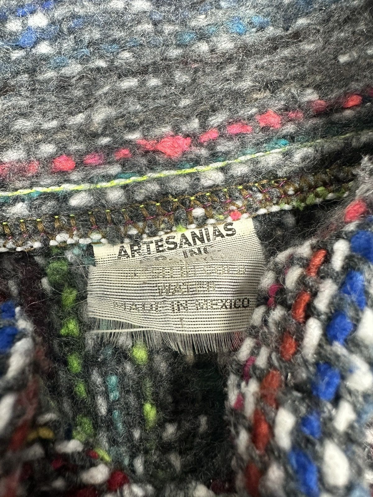 If Six Was Nine Vintage Artesanias Multi Colour Anorak Hooded Knitwear Size US XL / EU 56 / 4 - 8 Thumbnail