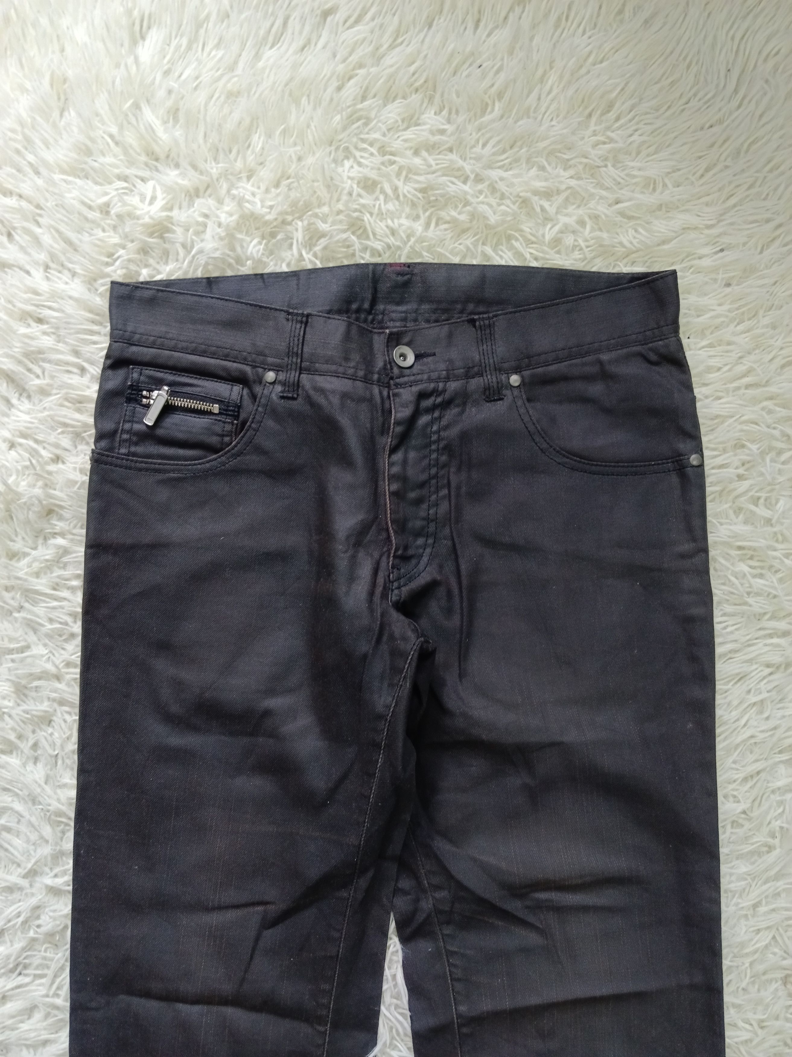 Comme Ca Ism BLACK FADE WAXED COMME CA DENIM PANTS Size US 32 / EU 48 - 3 Thumbnail