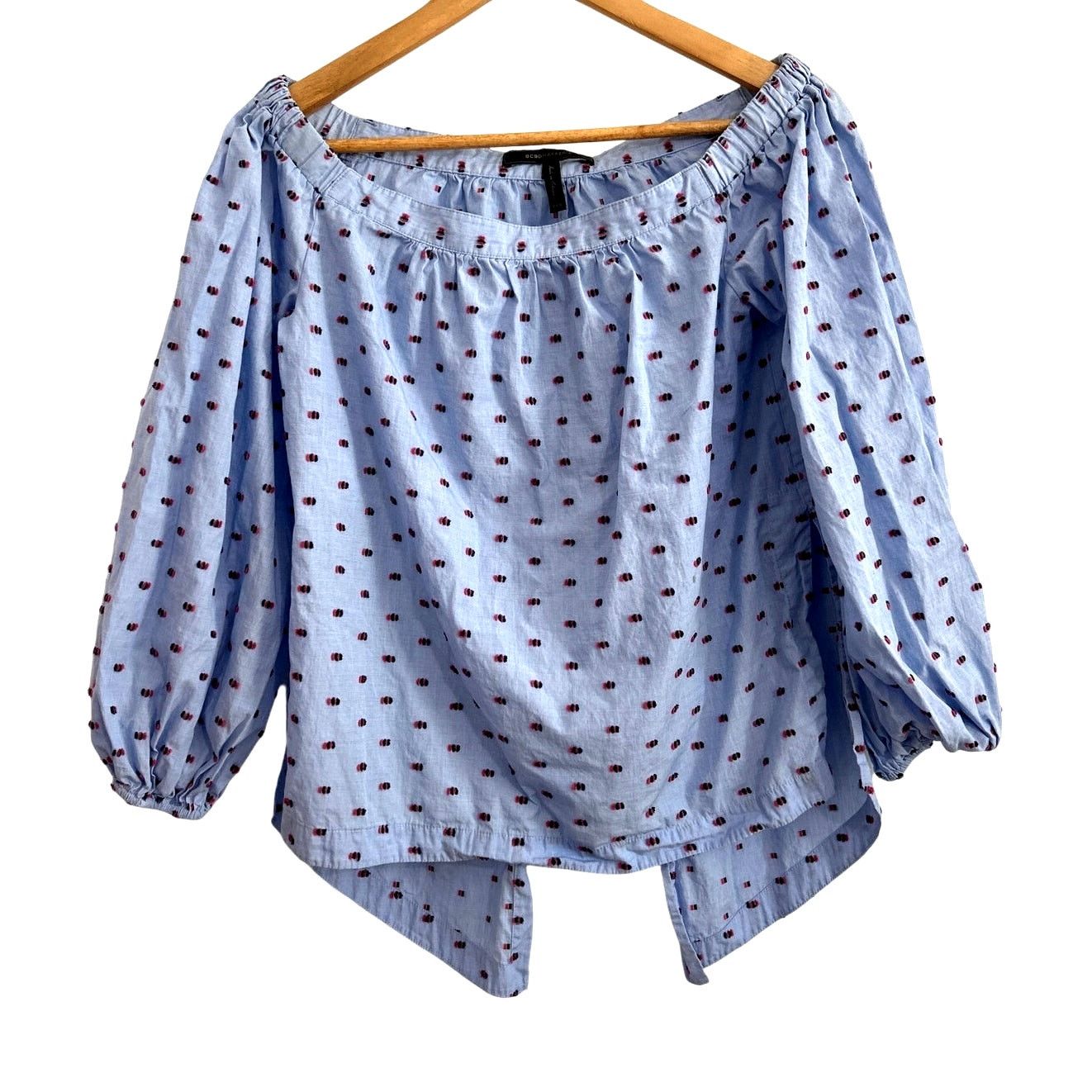 Bcbgmaxazria NWT BCBG MAXAZRIA Daniela Off The Shoulder Blouson Sleeves Size XXS / US 00 / IT 34 - 3 Thumbnail