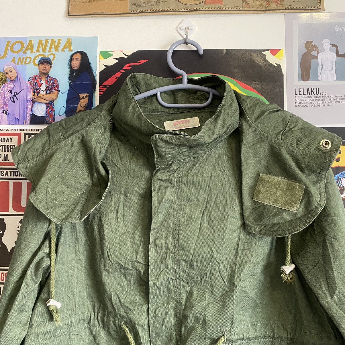 Vintage Vintage Browny Army Green Detachable Hoodie Jacket Size US S / EU 44-46 / 1 - 2 Thumbnail