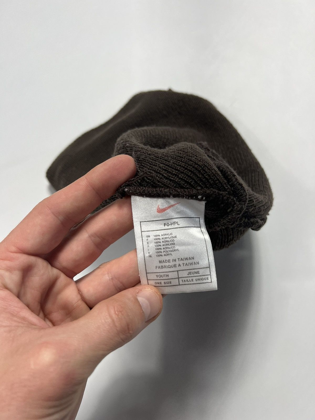Vintage Vintage Nike Brown Wool Beanie Hat With Logo Size ONE SIZE - 6 Thumbnail