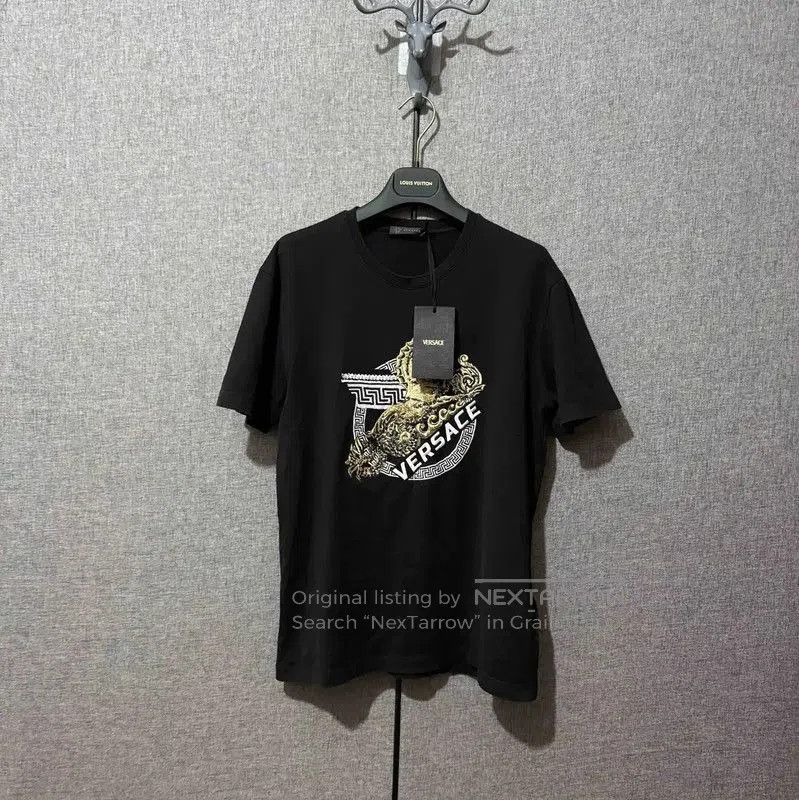 Versace Versace Black Cotton Logo T-Shirt for Men . Size US S / EU 44-46 / 1 - 1 Thumbnail