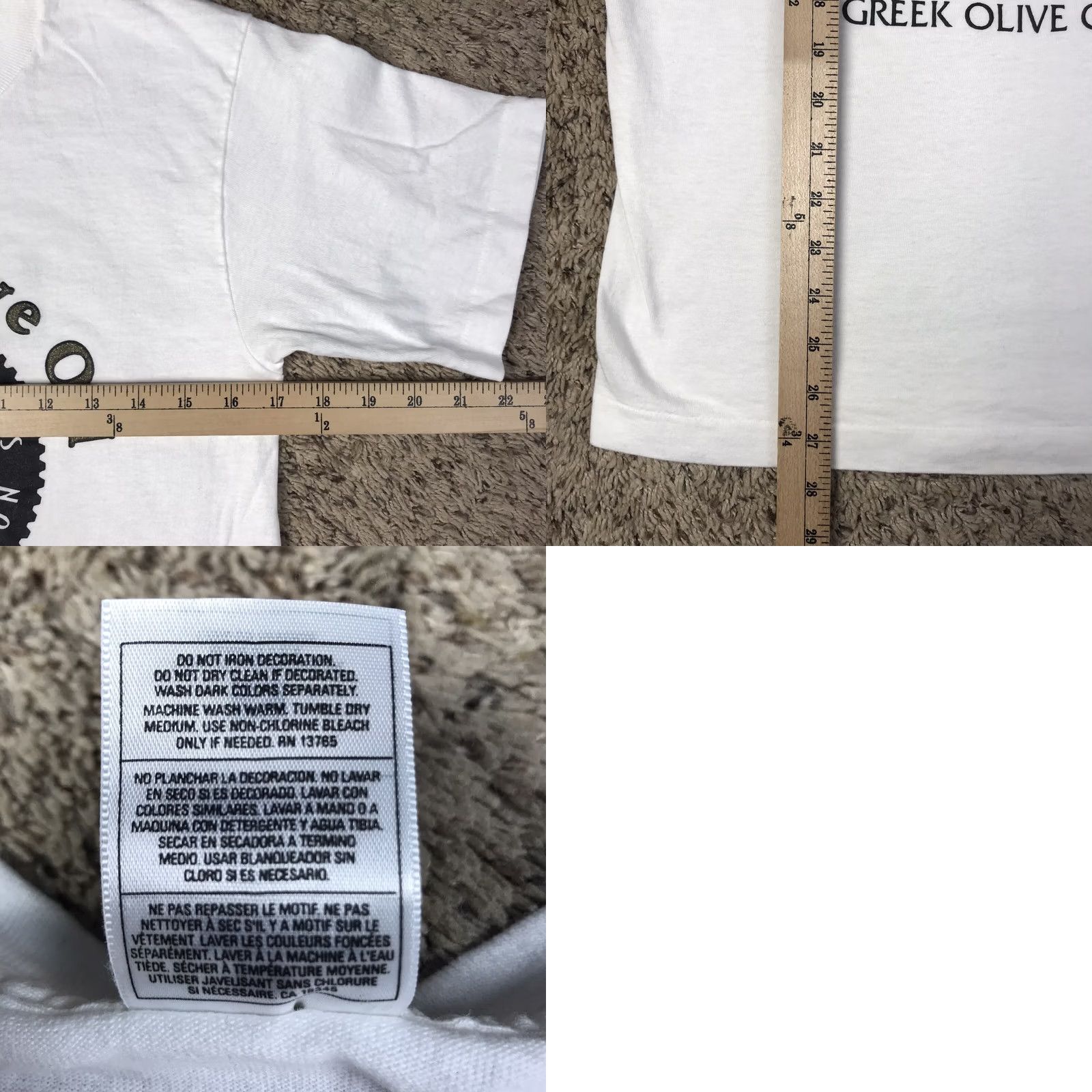 Fruit Of The Loom VINTAGE Chicago Marathon Graphic Tee T-Shirt Small White 100% Cotton Men Size US S / EU 44-46 / 1 - 8 Thumbnail