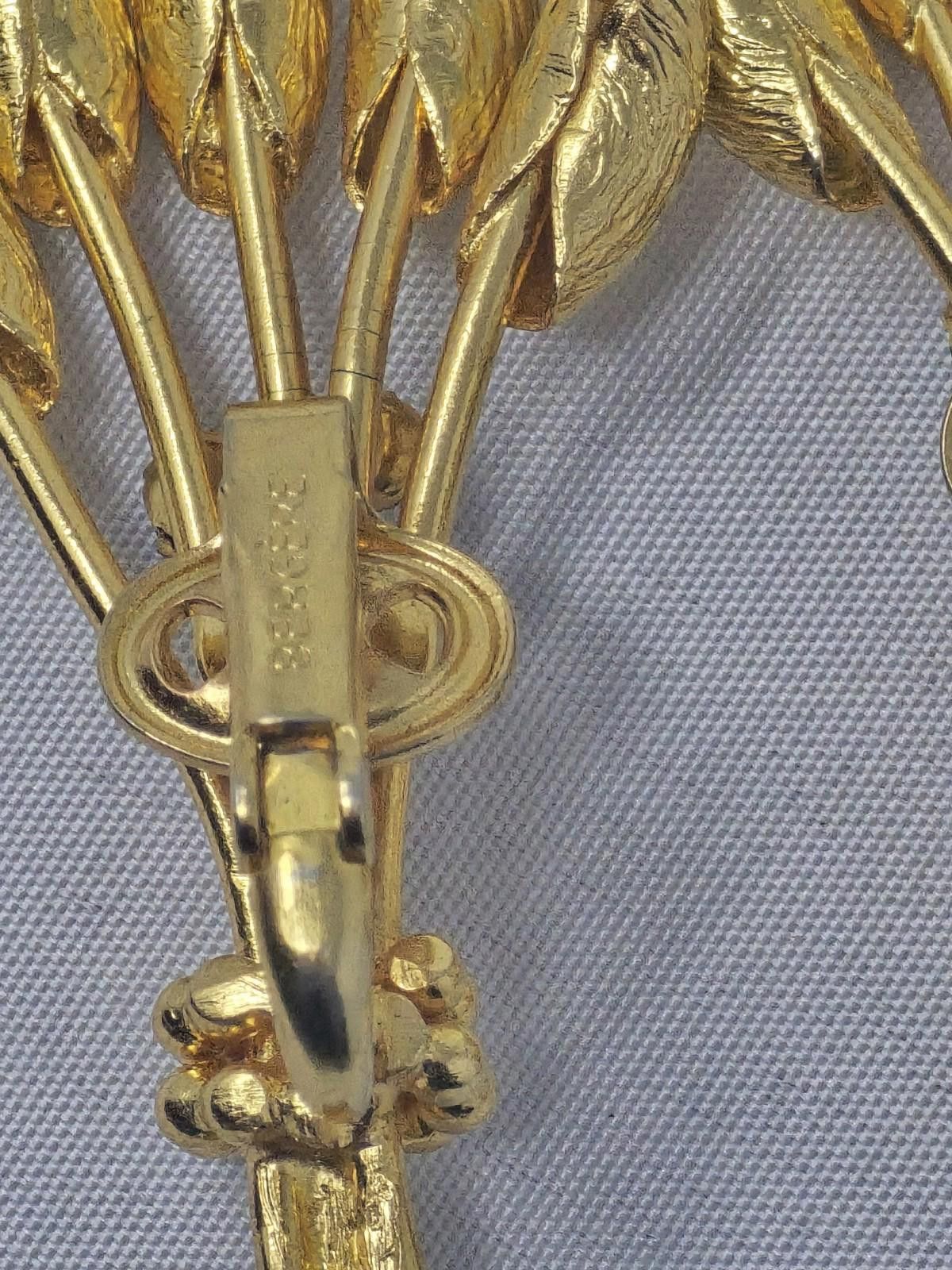 Other Vintage Bergère Gold-Tone Rhinestone Wheat Clip-On Earrings Size ONE SIZE - 3 Thumbnail