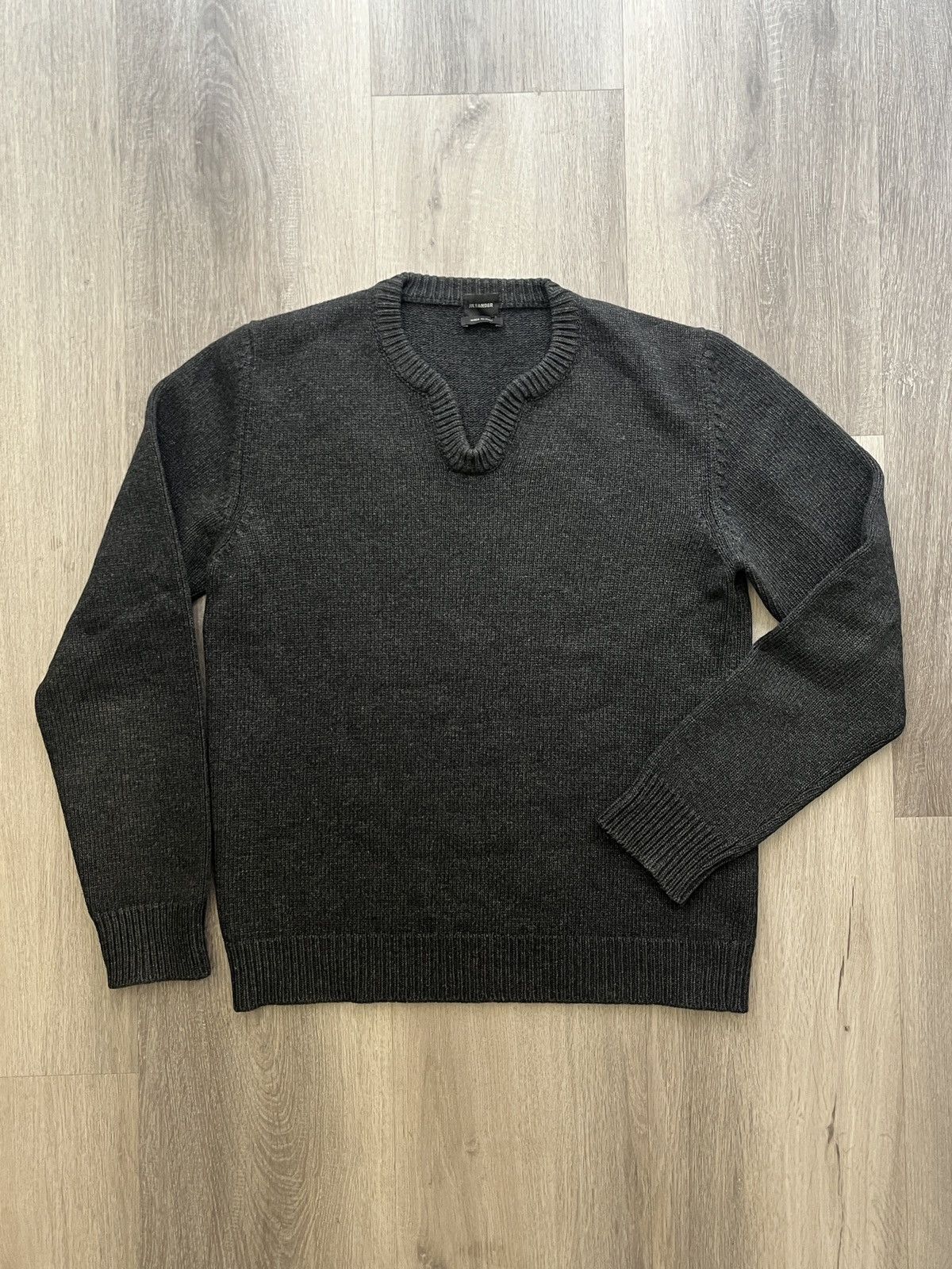 トップス jilsander by raf simons V neck knit 48 Jil Sander × Raf Simons JIL SANDER RAF SIMONS FW06 KEYHOLE SWEATER