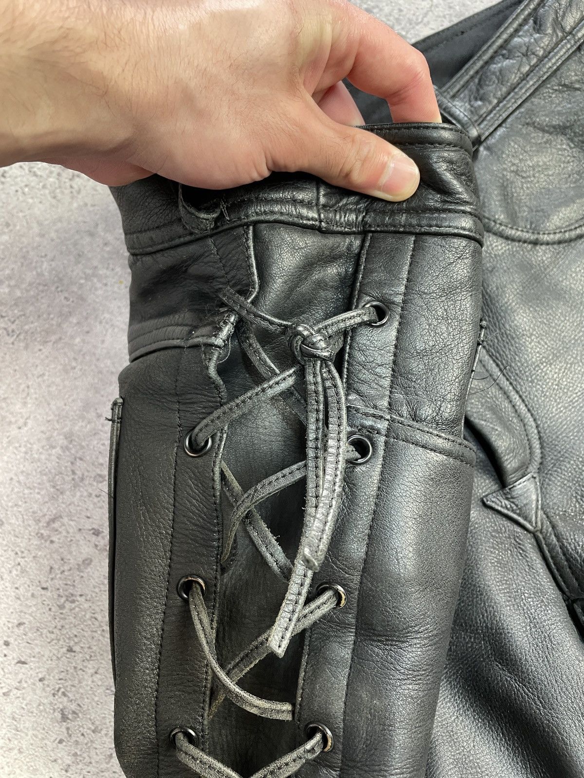 Vintage Vintage Junya Watanabe Rick Owens Style Leather Pants Size US 34 / EU 50 - 10 Thumbnail