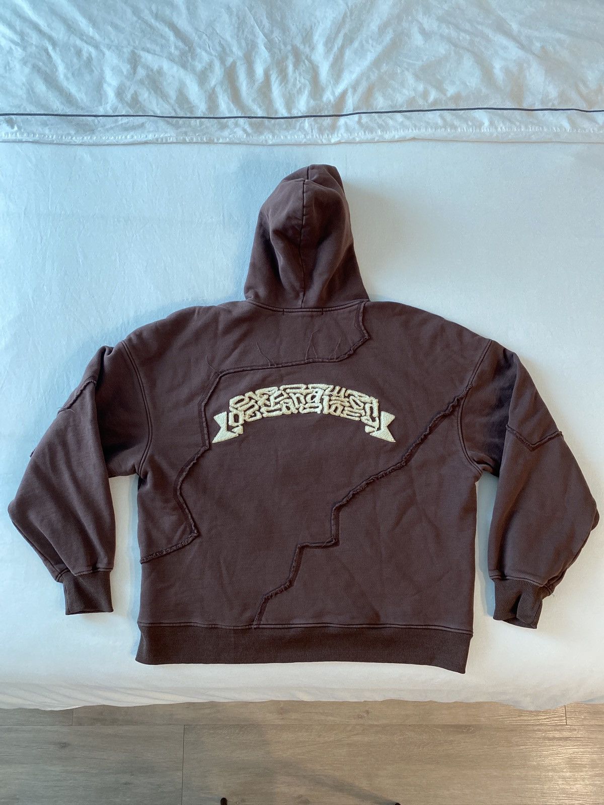 RACER WORLDWIDE Grey Zip 端的 Tattoo Hoodie 